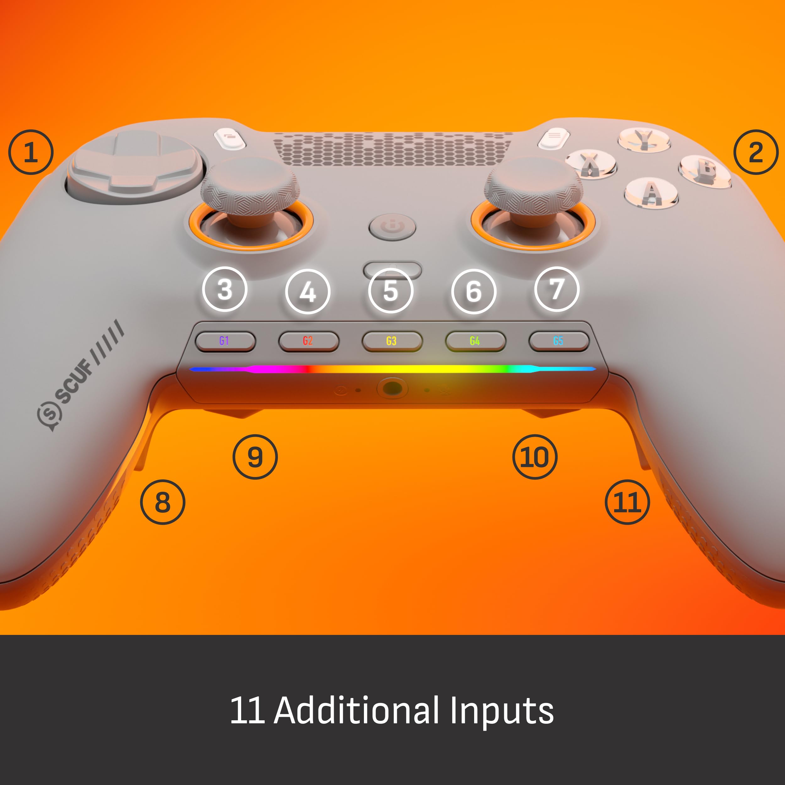 scuf-envision-pro-wireless-v2-2025-pc-gaming-controller-light-gray-hall-effect-s image 4