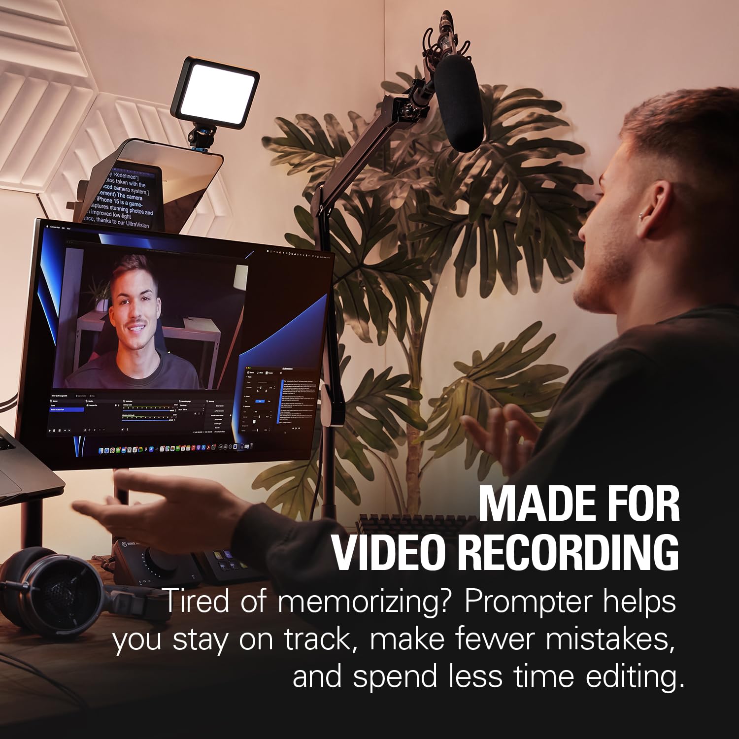 elgato-prompter-lighting-kit-teleprompter-with-portable-led-panel-and-rechargeab image 4