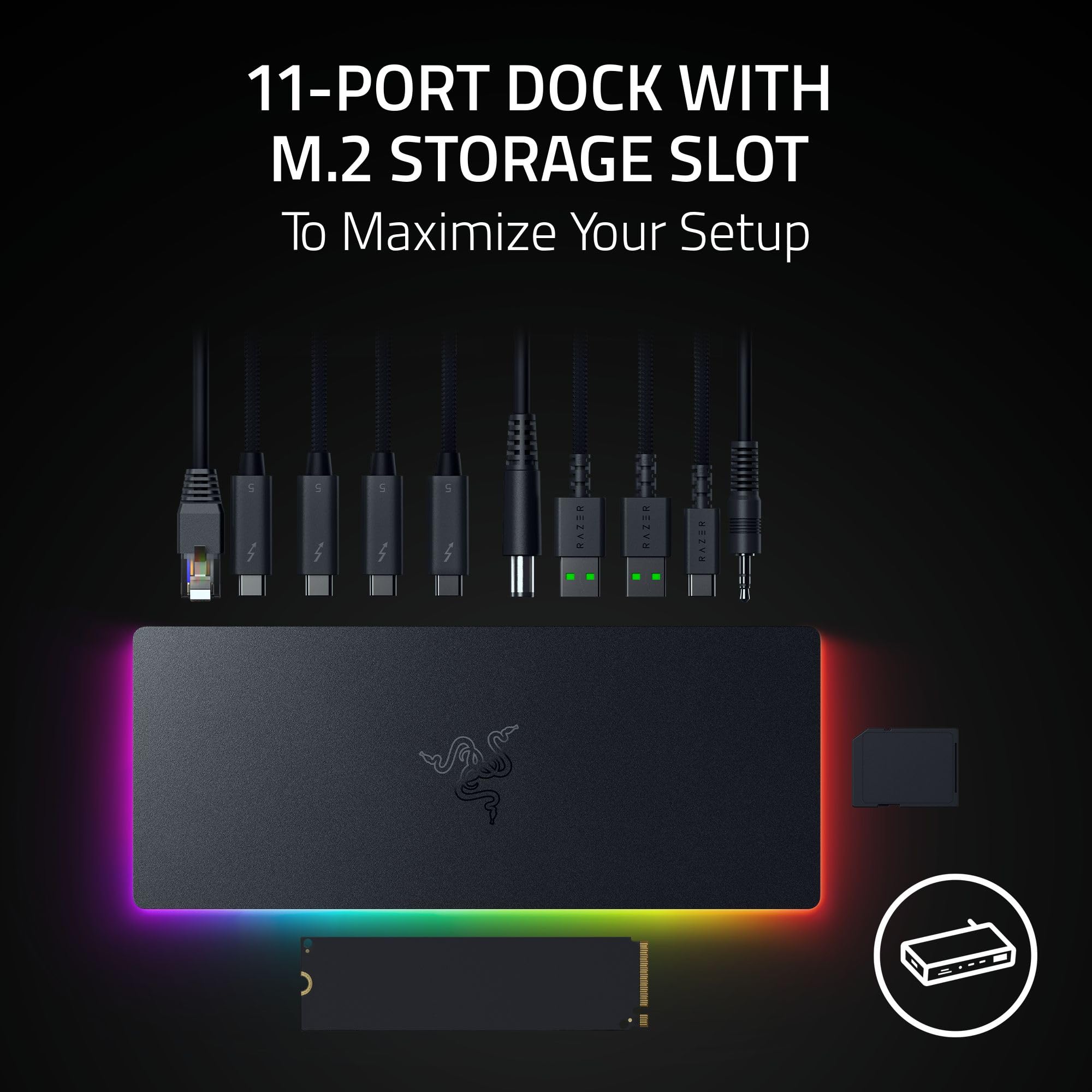razer-thunderbolt-5-dock-chroma-11-port-thunderbolt-5-docking-station-with-m-2-s image 4