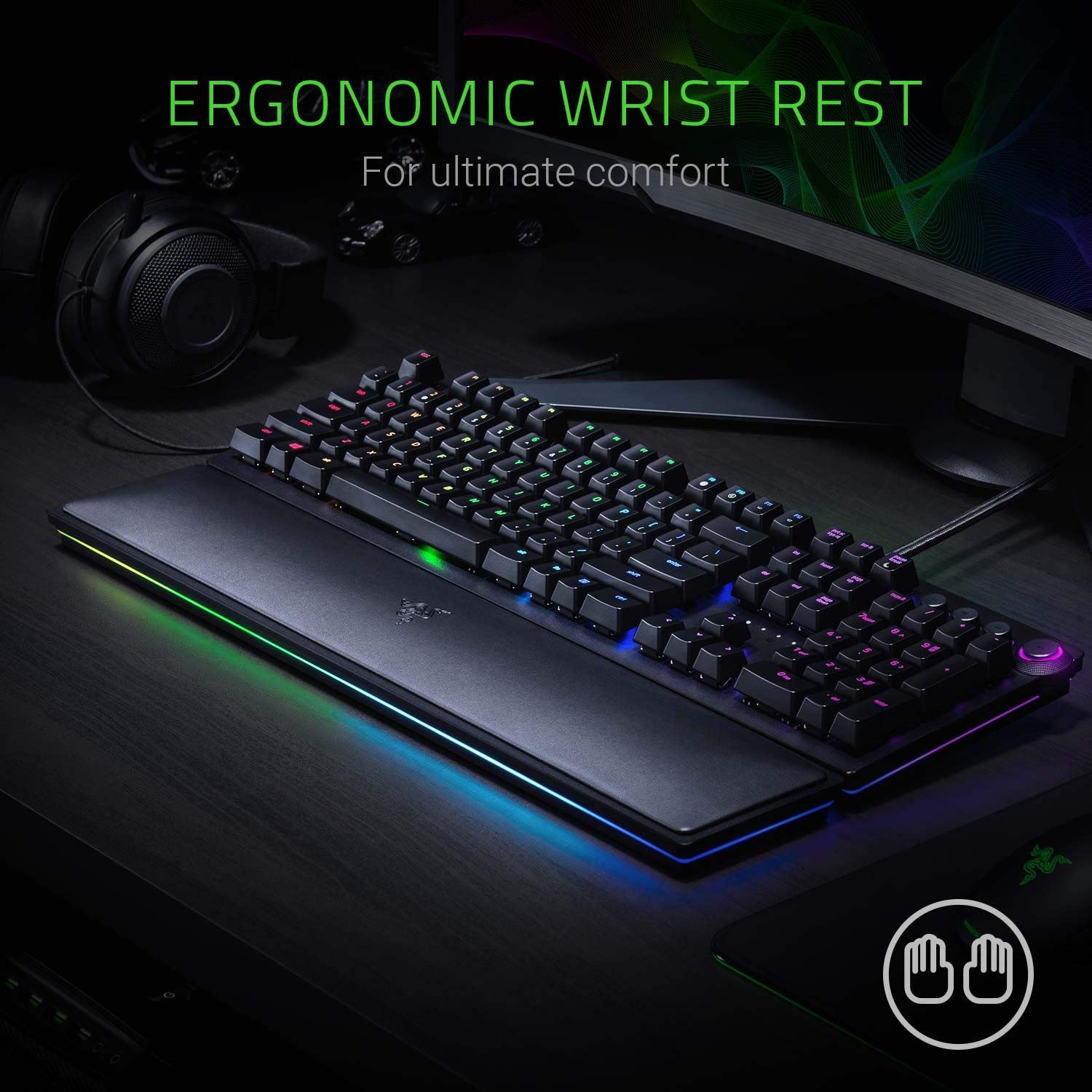 razer-huntsman-elite-gaming-keyboard-clicky-optical-switches-chroma-rgb-magnetic image 4