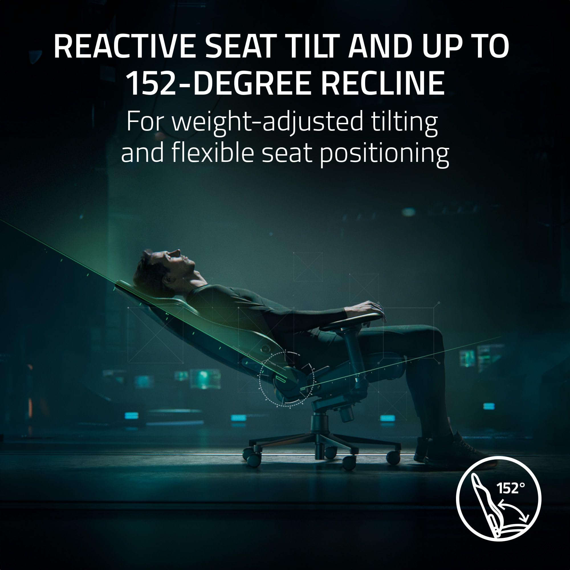 razer-iskur-v2-gaming-chair-adaptive-lumbar-support-high-density-foam-152-reclin image 7