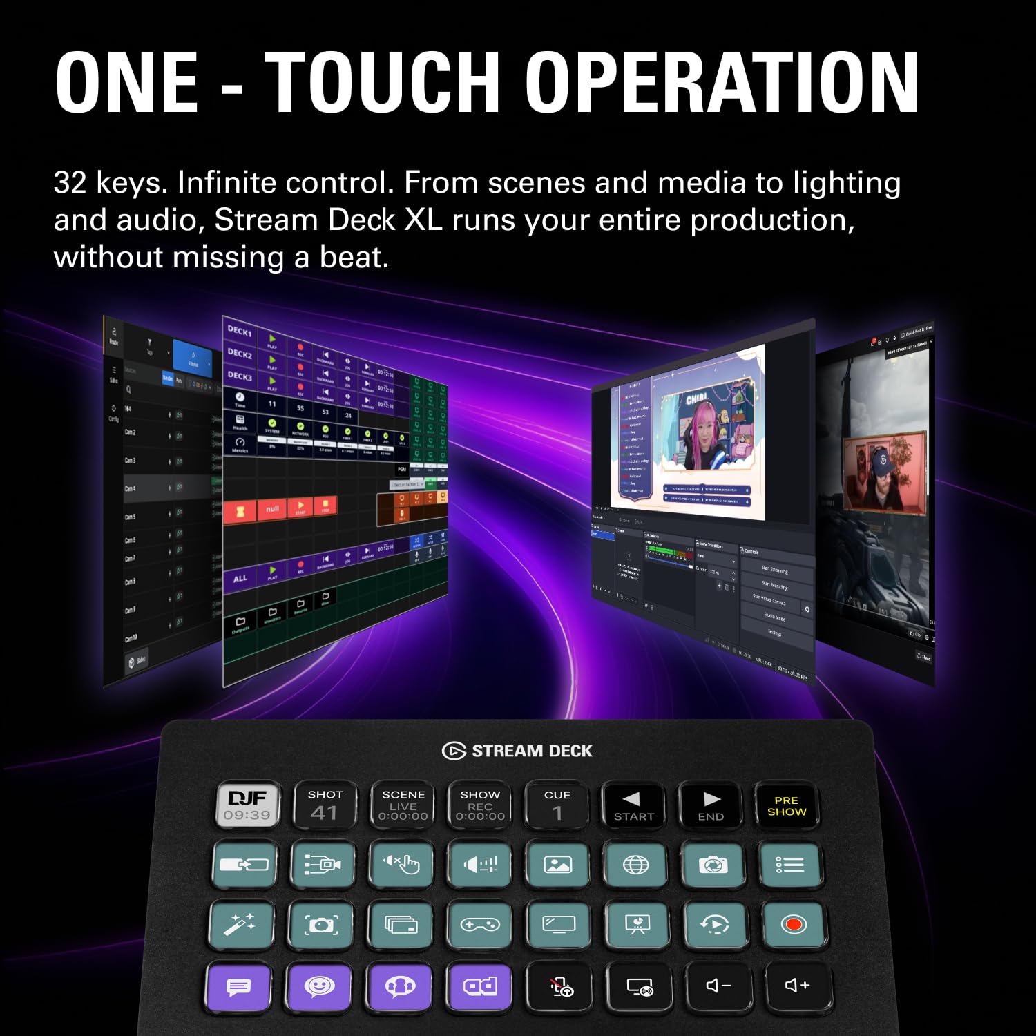 elgato-stream-deck-xl-advanced-studio-controller-with-32-customizable-lcd-keys image 4