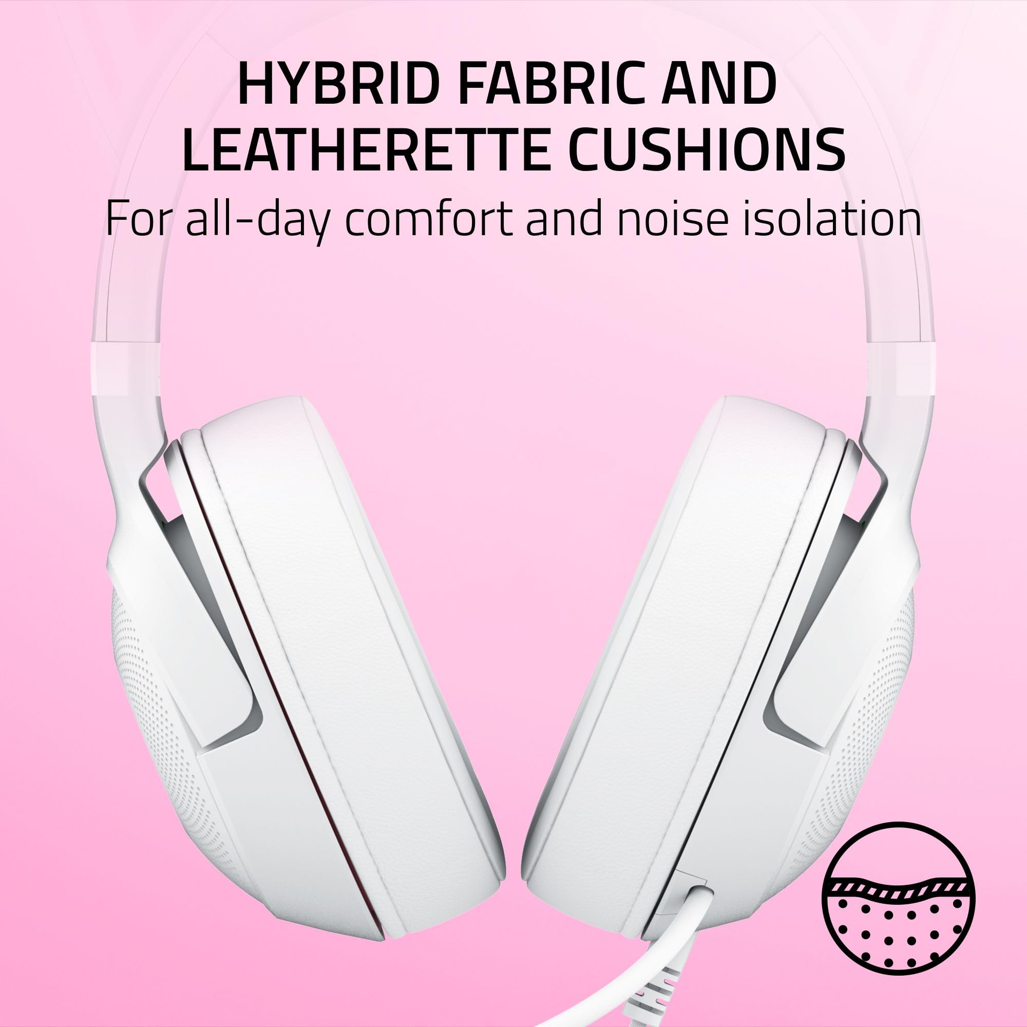 razer-kraken-kitty-v2-usb-wired-gaming-headset-white-chroma-rgb-kitty-ears-strea image 7