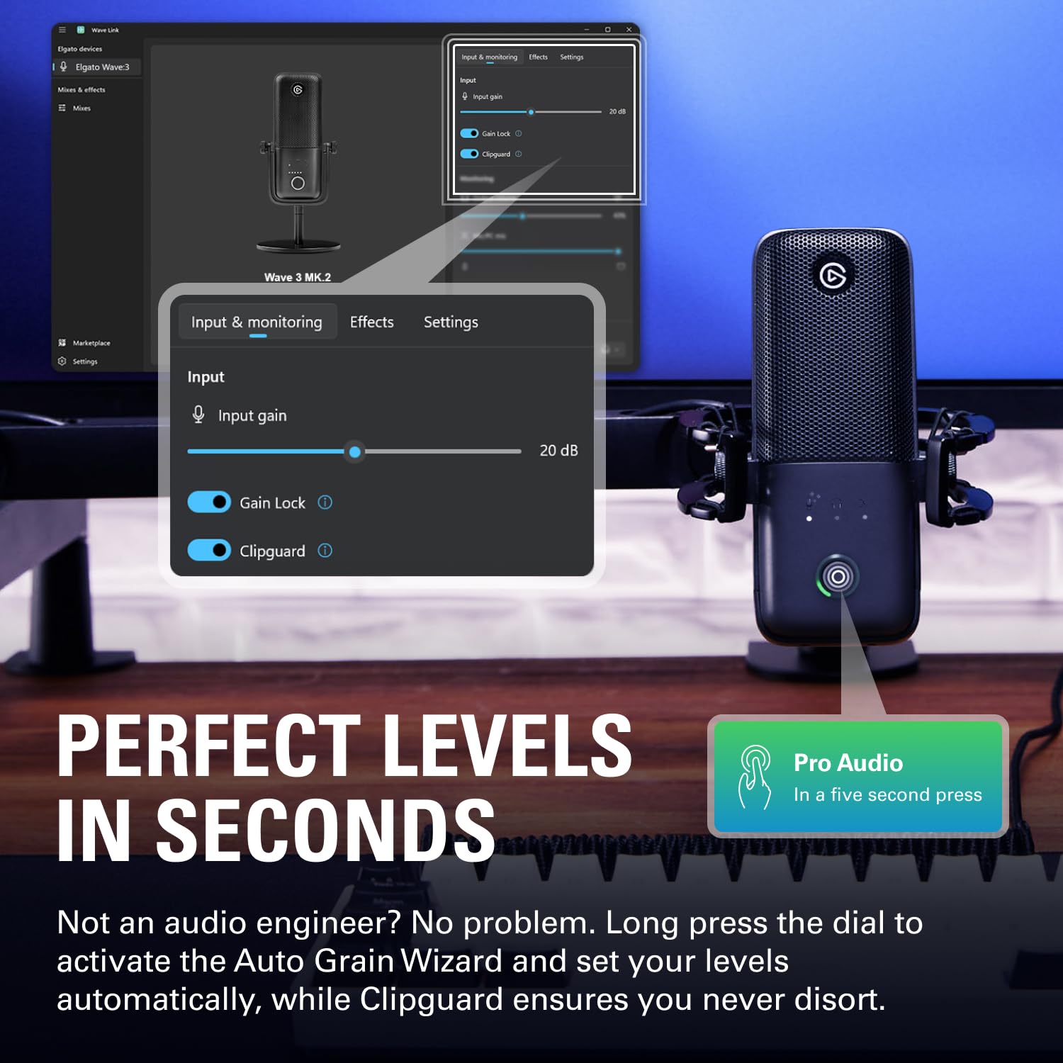 elgato-wave-3-mk-2-usb-condenser-microphone-with-clipguard-2-0-dsp-effects-and-w image 7