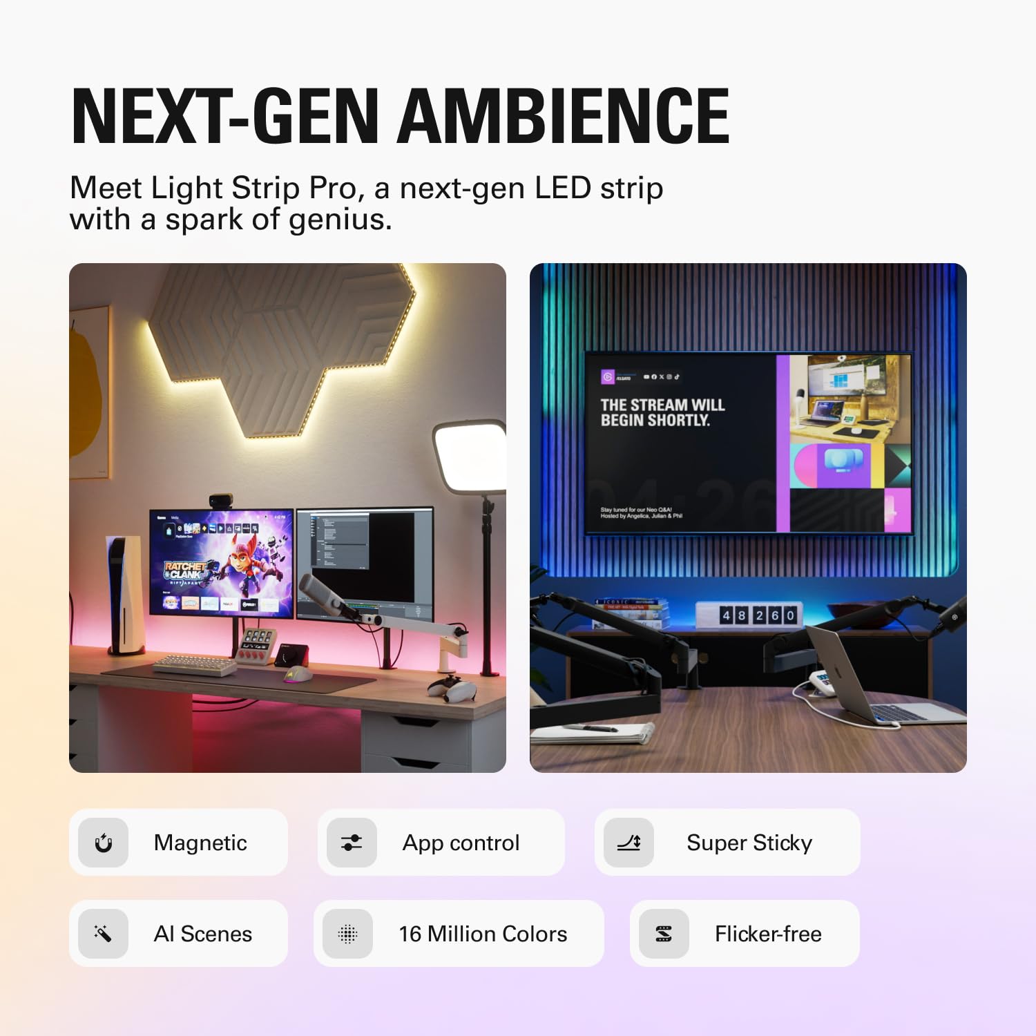 elgato-light-strip-pro-addressable-rgb-led-strip-120-leds-16m-colors-ai-scenes-m image 2