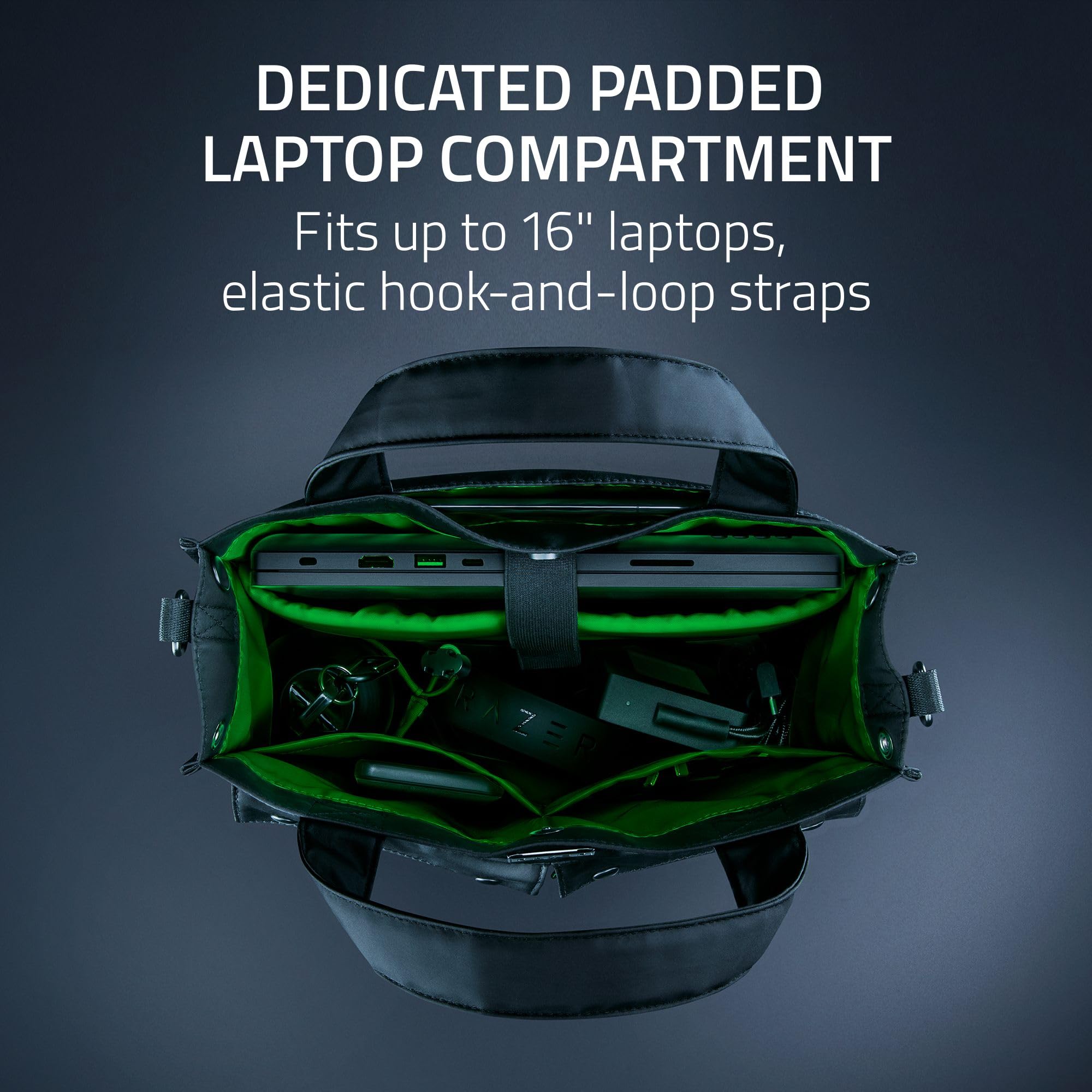 razer-xanthus-tote-bag-16-padded-laptop-compartment-water-repellent-nylon-detach image 5