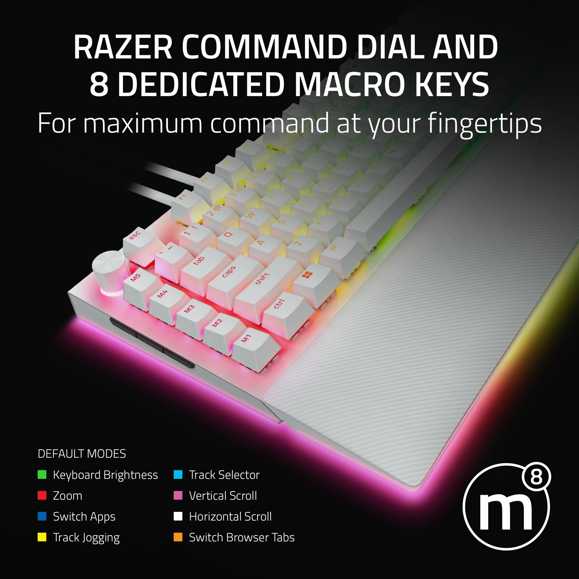 razer-blackwidow-v4-pro-wired-mechanical-gaming-keyboard-green-switches-command- image 4