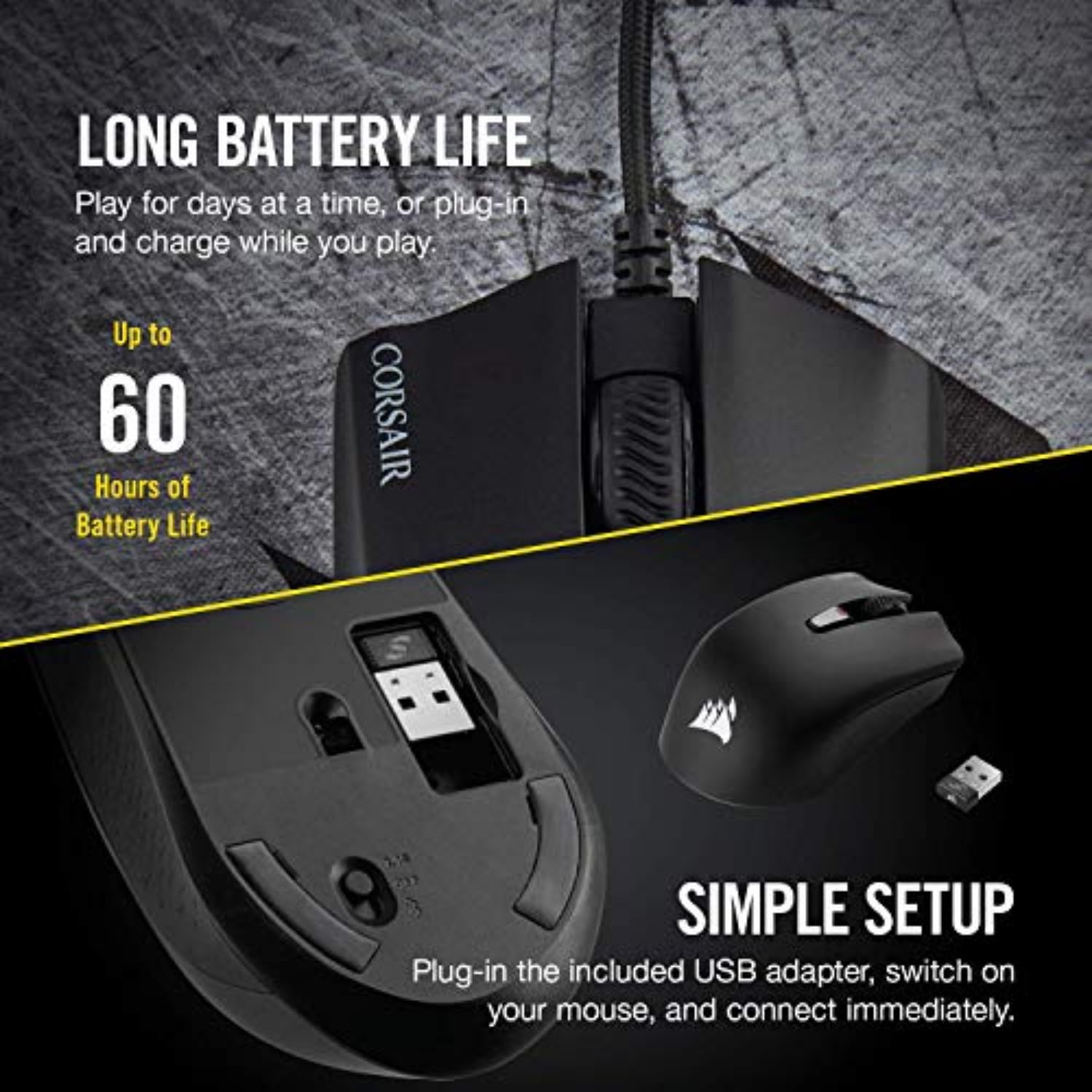 corsair-harpoon-rgb-wireless-gaming-mouse-10-000-dpi-6-buttons-slipstream image 5