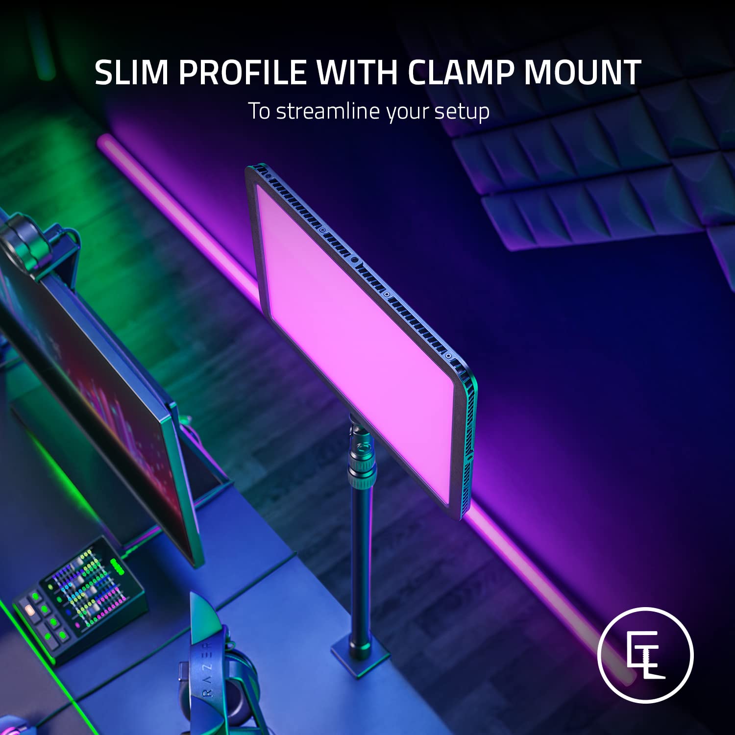razer-key-light-chroma-professional-rgb-streaming-light-with-2800-lumens-clamp-m image 7