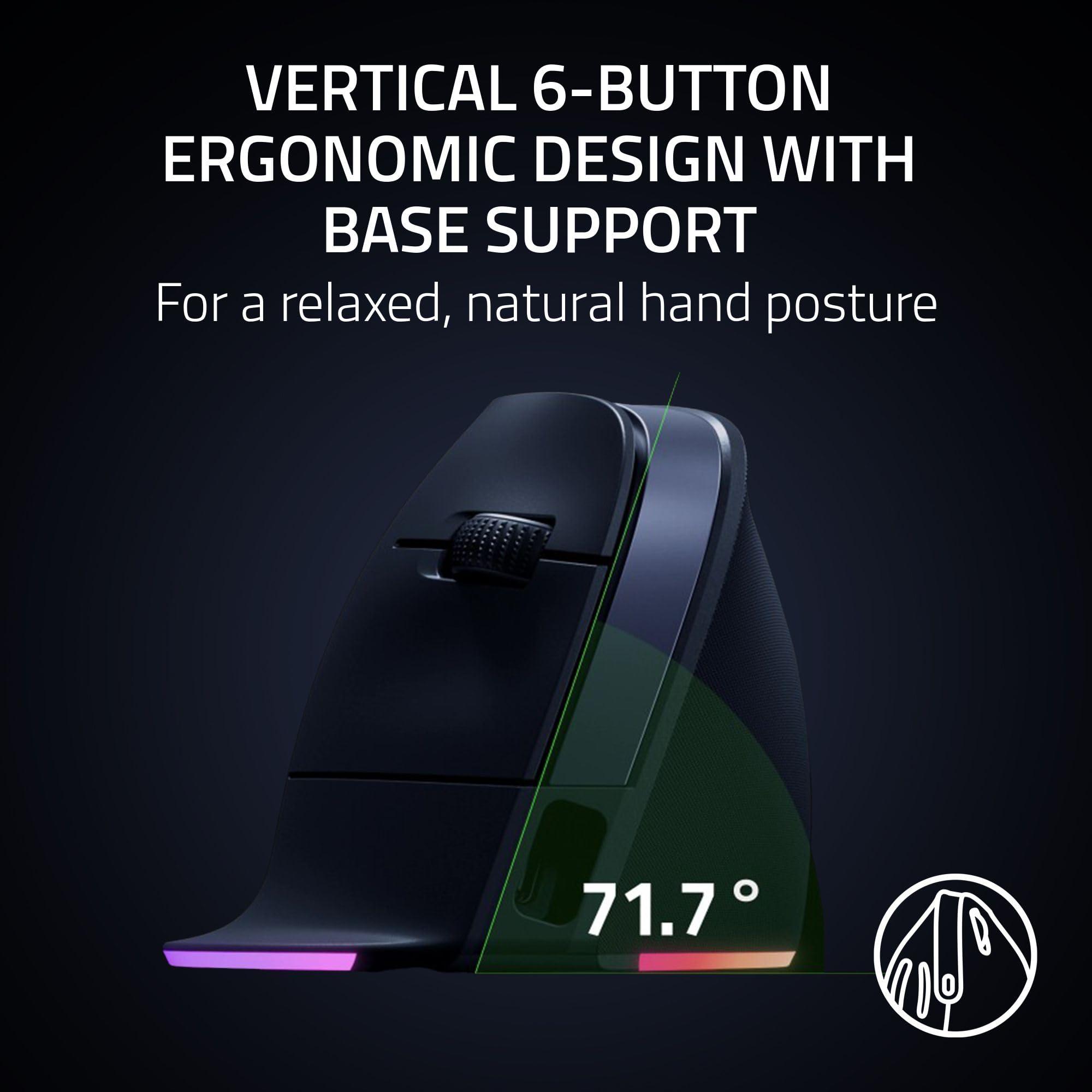 razer-pro-click-v2-vertical-wireless-mouse-ergonomic-6-button-design-ai-prompt-m image 2