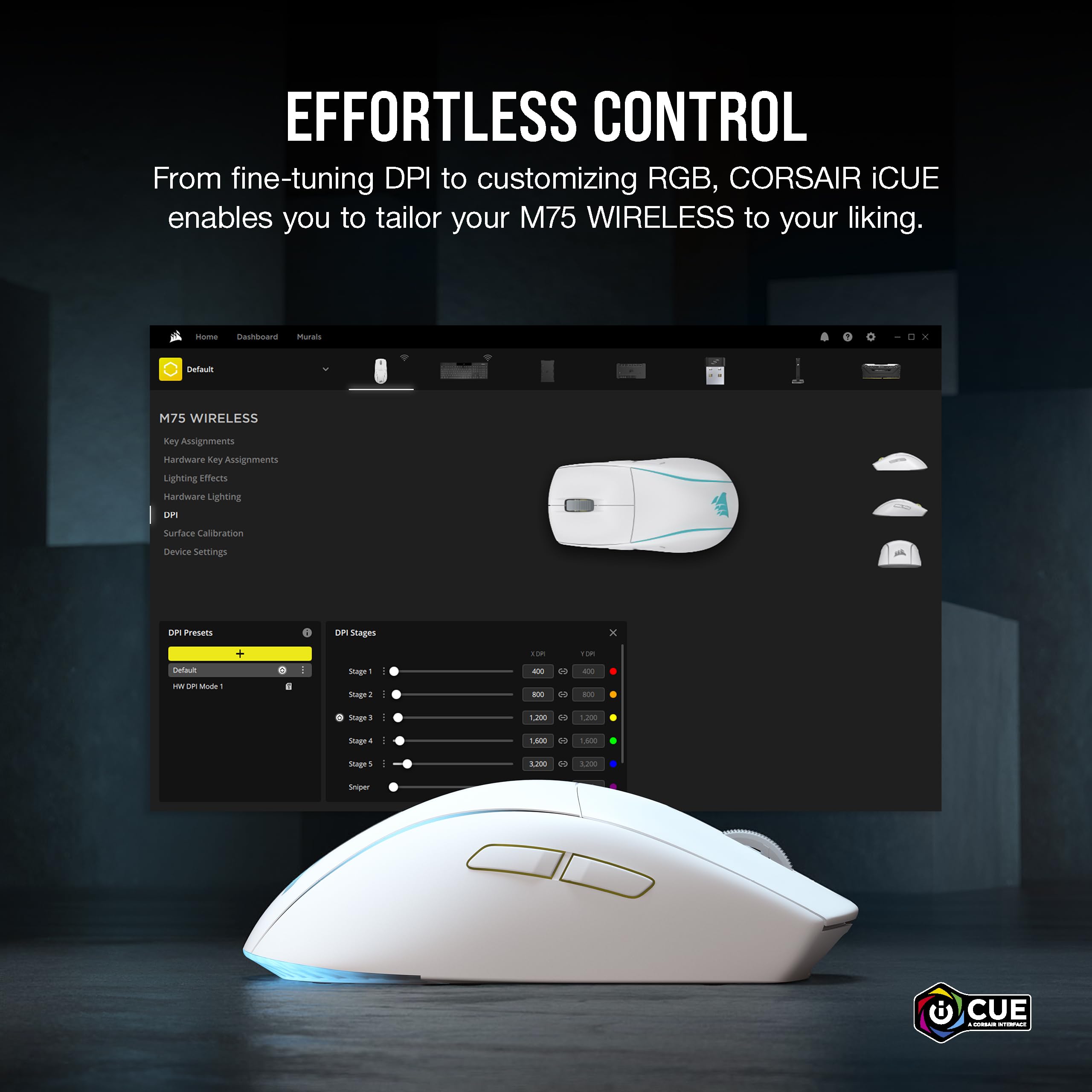 corsair-m75-wireless-rgb-gaming-mouse-26-000-dpi-89g-ambidextrous-swappable-side image 8