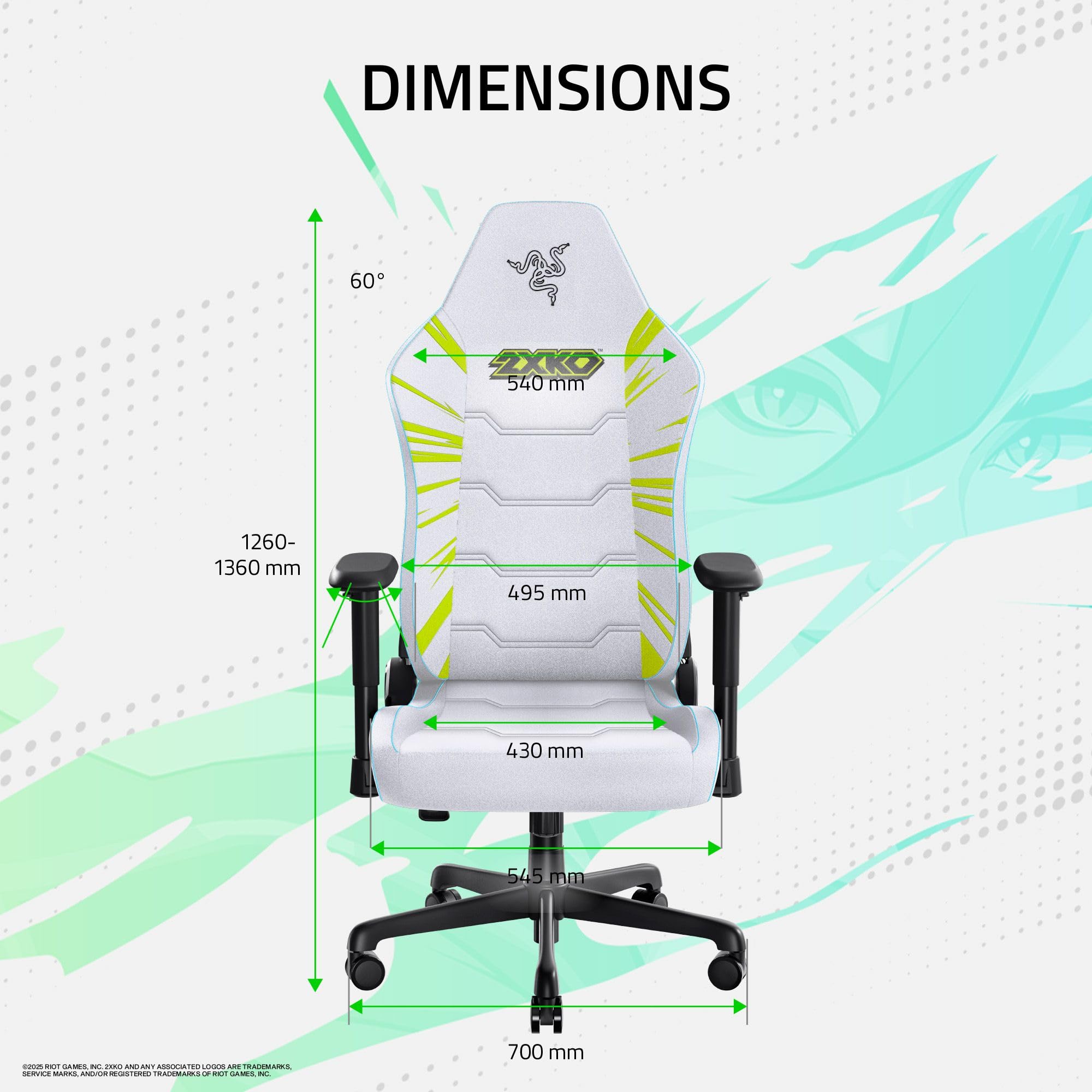 razer-iskur-v2-x-2xko-edition-ergonomic-gaming-chair-with-built-in-lumbar-suppor image 2
