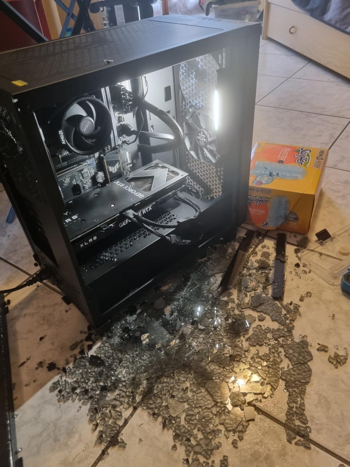 Solid case, but a bit cramped for big GPUs