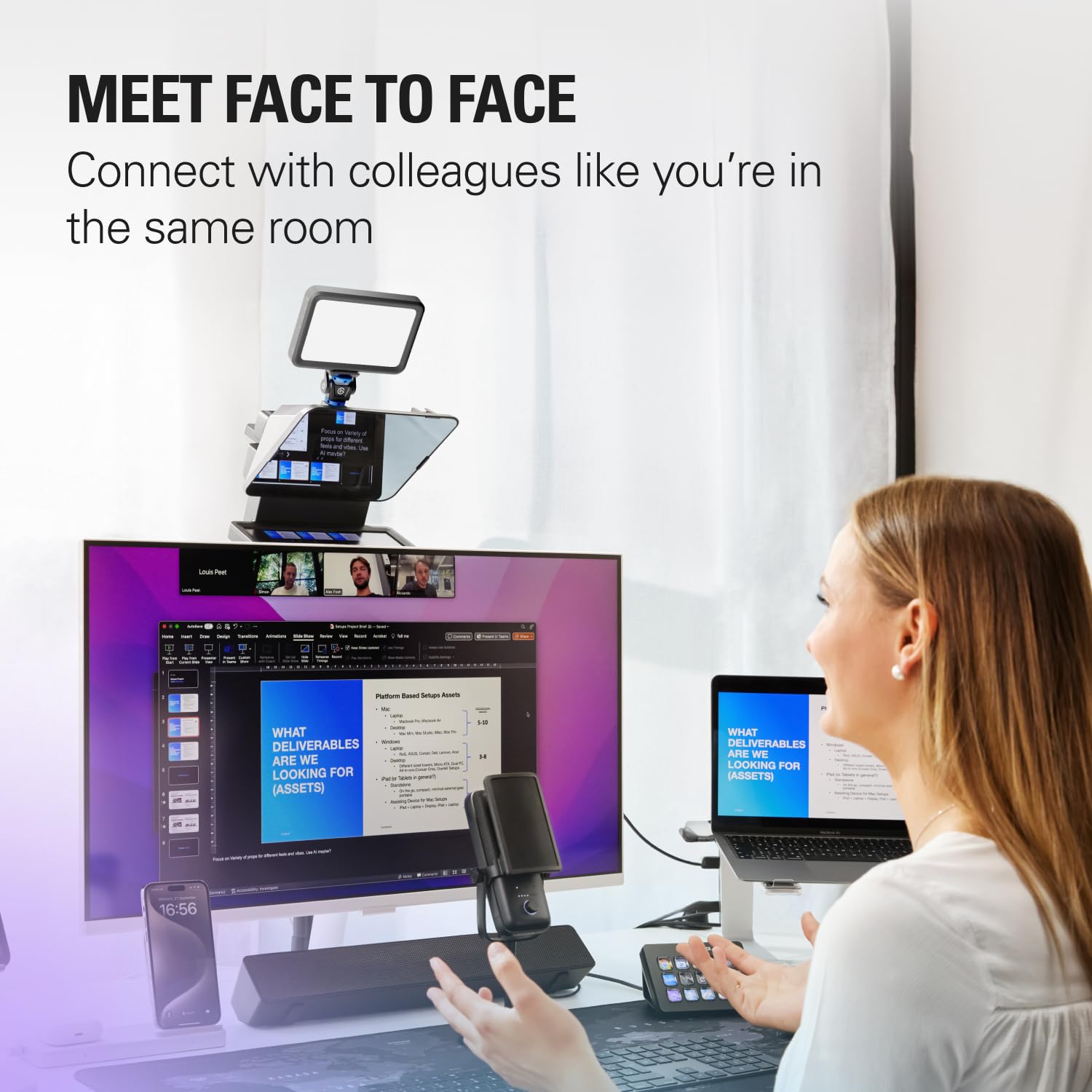 elgato-prompter-lighting-kit-teleprompter-with-portable-led-panel-and-rechargeab image 3