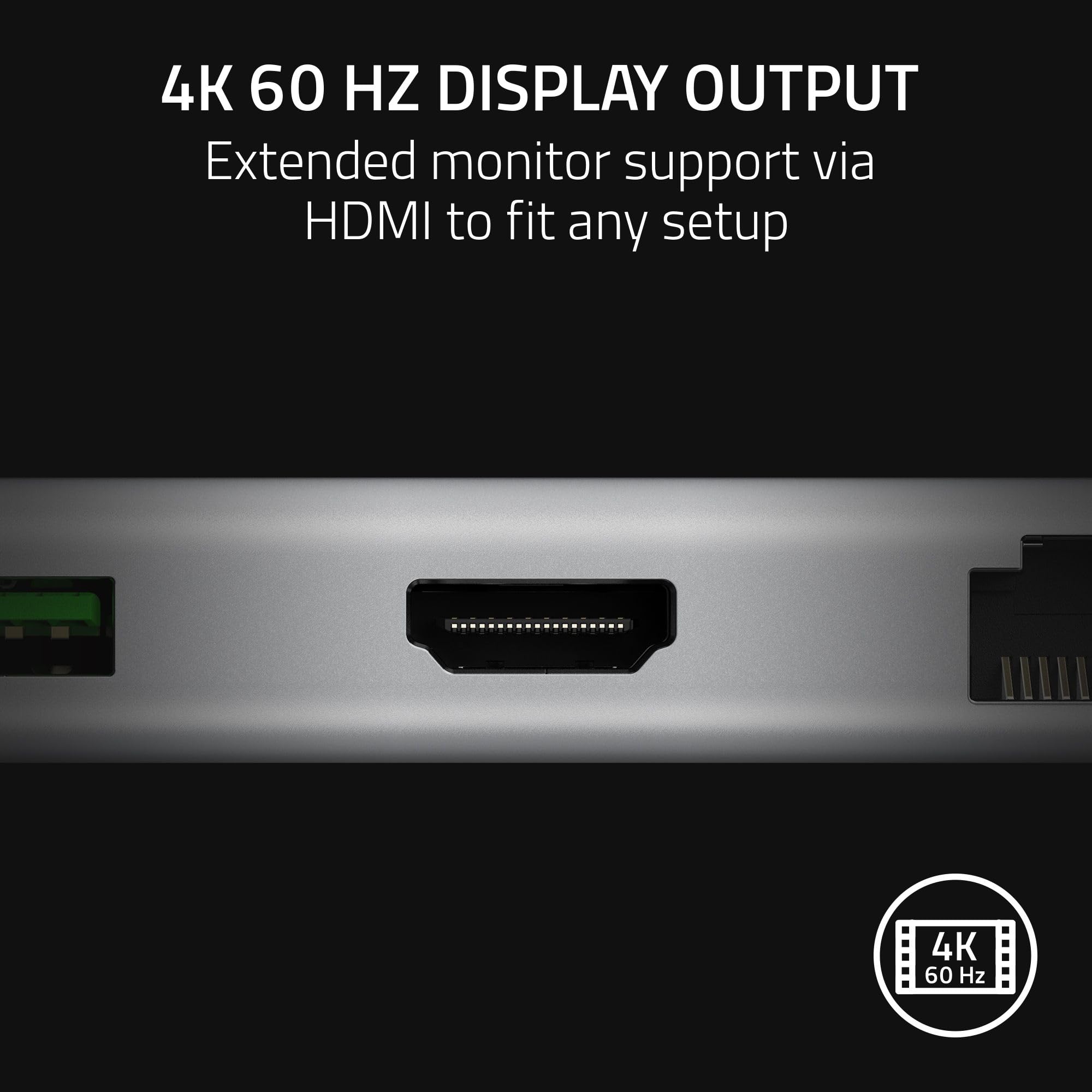 razer-usb-c-dock-11-port-4k-60hz-hdmi-gigabit-ethernet-85w-pd-aluminum-mercury image 3