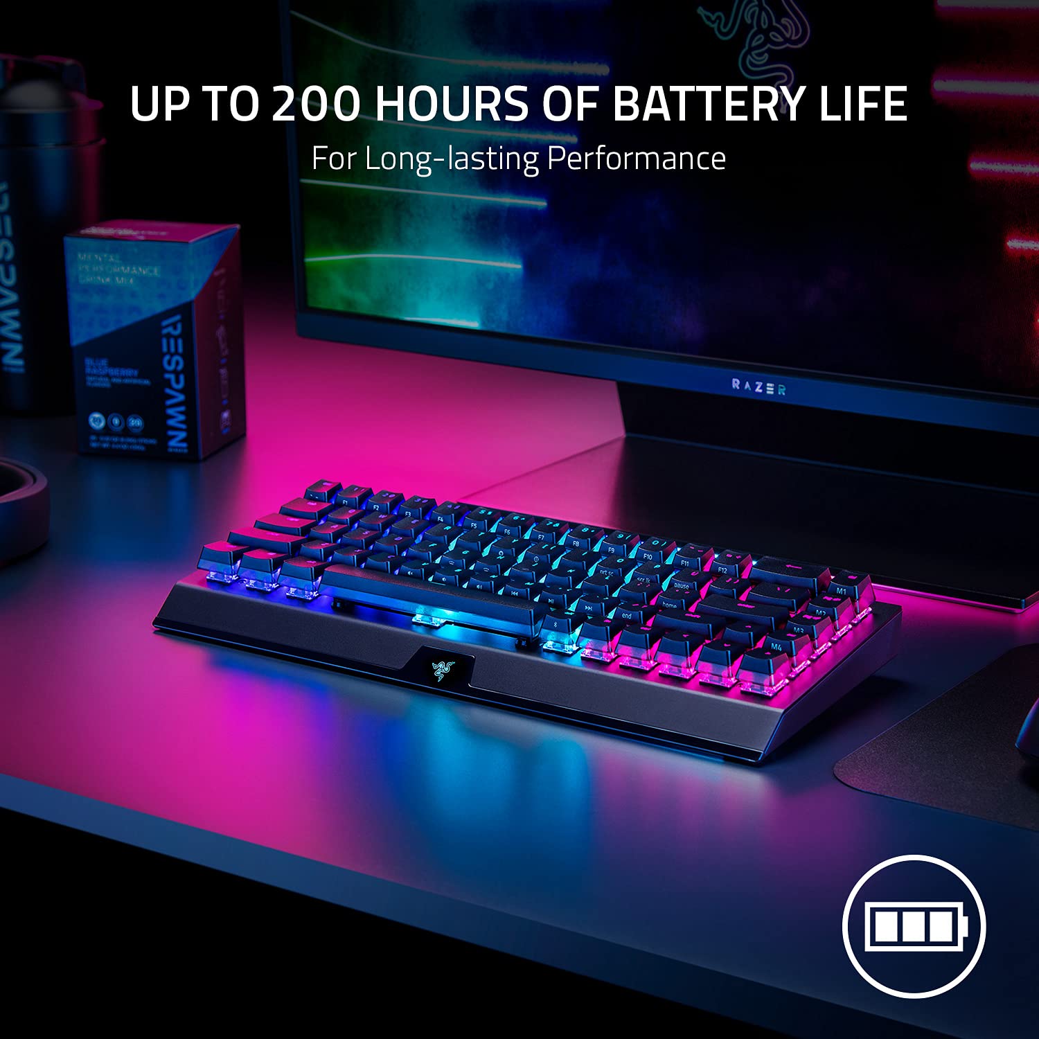 razer-blackwidow-v4-mini-hyperspeed-wireless-65-hot-swappable-keyboard-orange-sw image 6