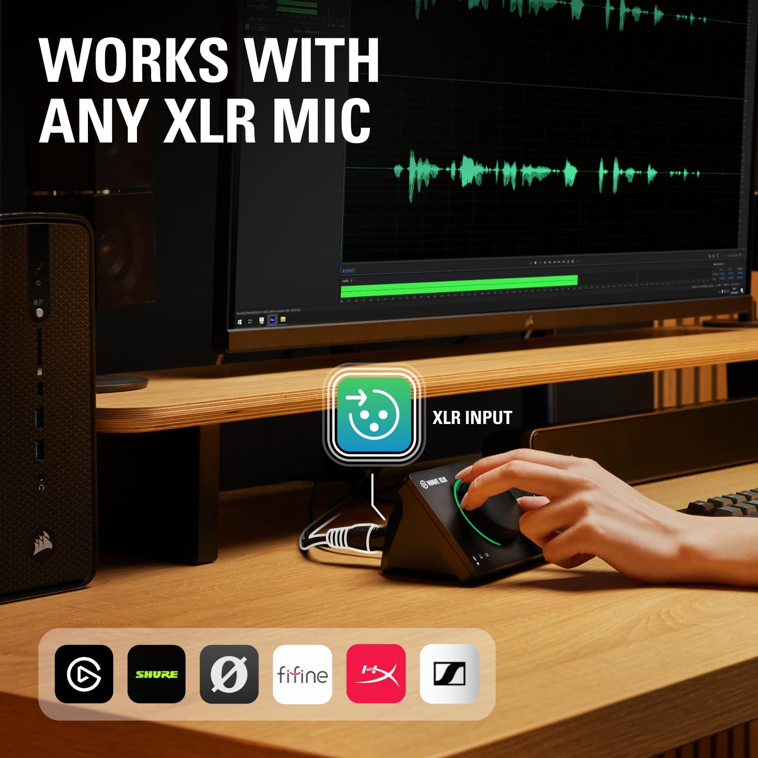 elgato-wave-xlr-mk-2-usb-audio-interface-and-dsp-mixer-80db-gain-touch-mute-stre image 3