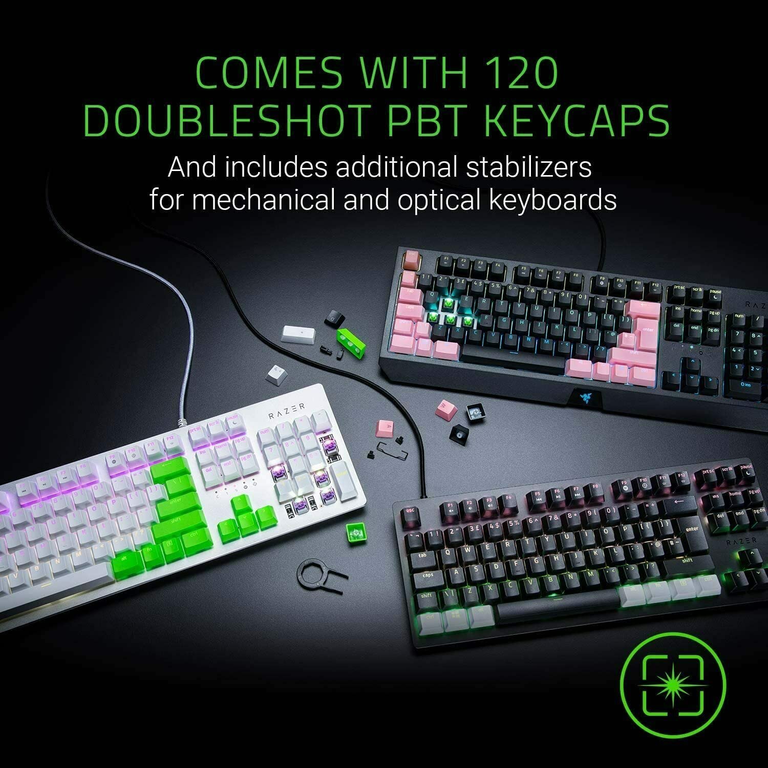 razer-pbt-keycap-coiled-cable-upgrade-set-quartz-pink-doubleshot-pbt-120-keycaps image 4
