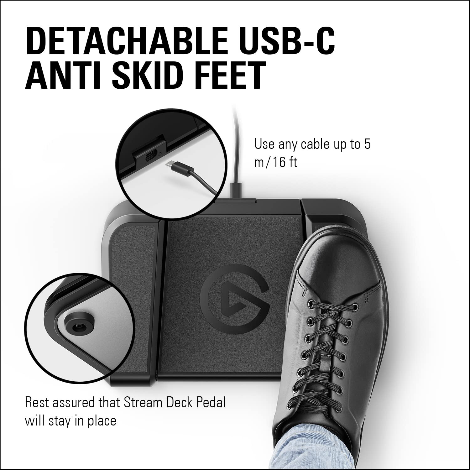 elgato-stream-deck-pedal-3-hands-free-macro-footswitches-with-interchangeable-sp image 8