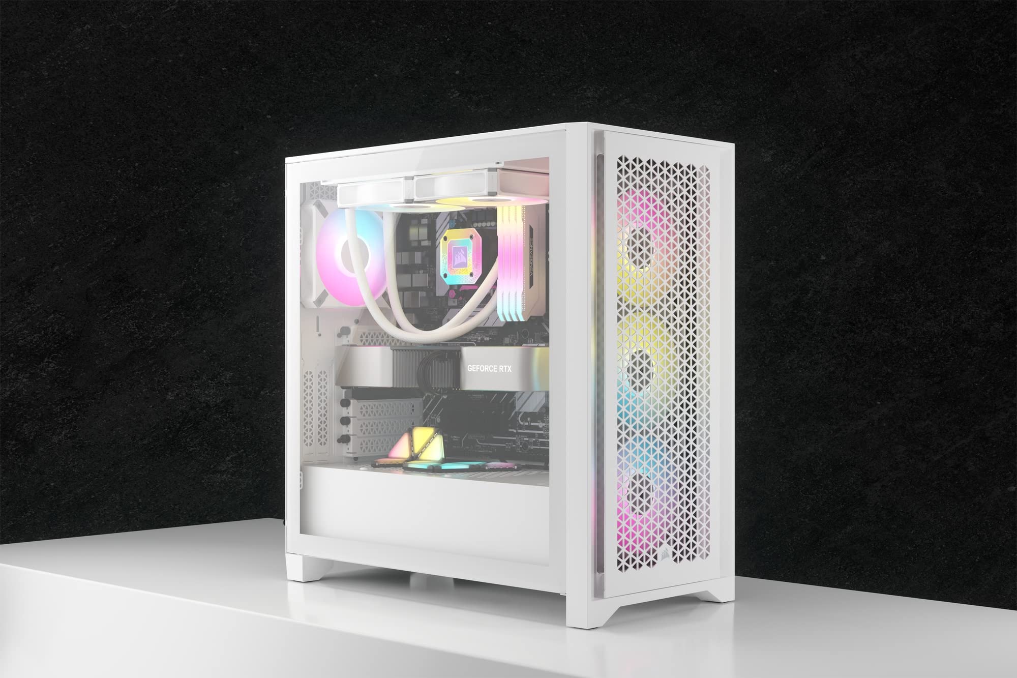 corsair-icue-4000d-rgb-airflow-mid-tower-atx-pc-case-true-white-3x-af120-rgb-eli image 2
