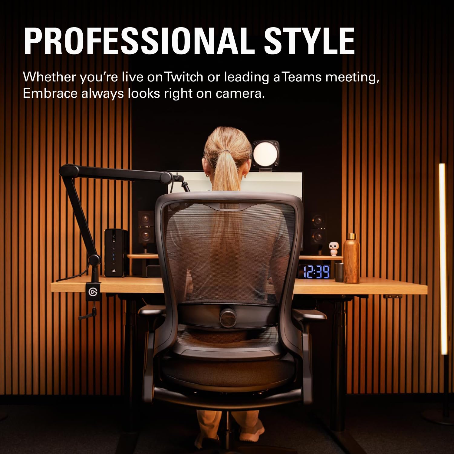 elgato-embrace-ergonomic-studio-chair-mesh-back-waterfall-edge-seat-4d-armrests- image 6