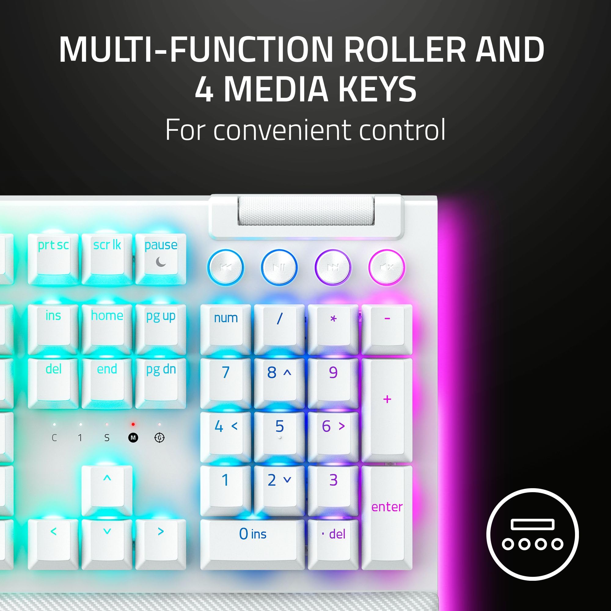 razer-blackwidow-v4-pro-wired-mechanical-gaming-keyboard-green-switches-command- image 7