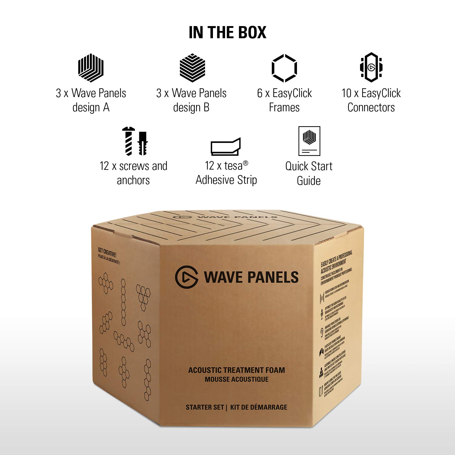 elgato-wave-panels-extension-set-black-2-acoustic-foam-panels-with-easyclick-fra image 8