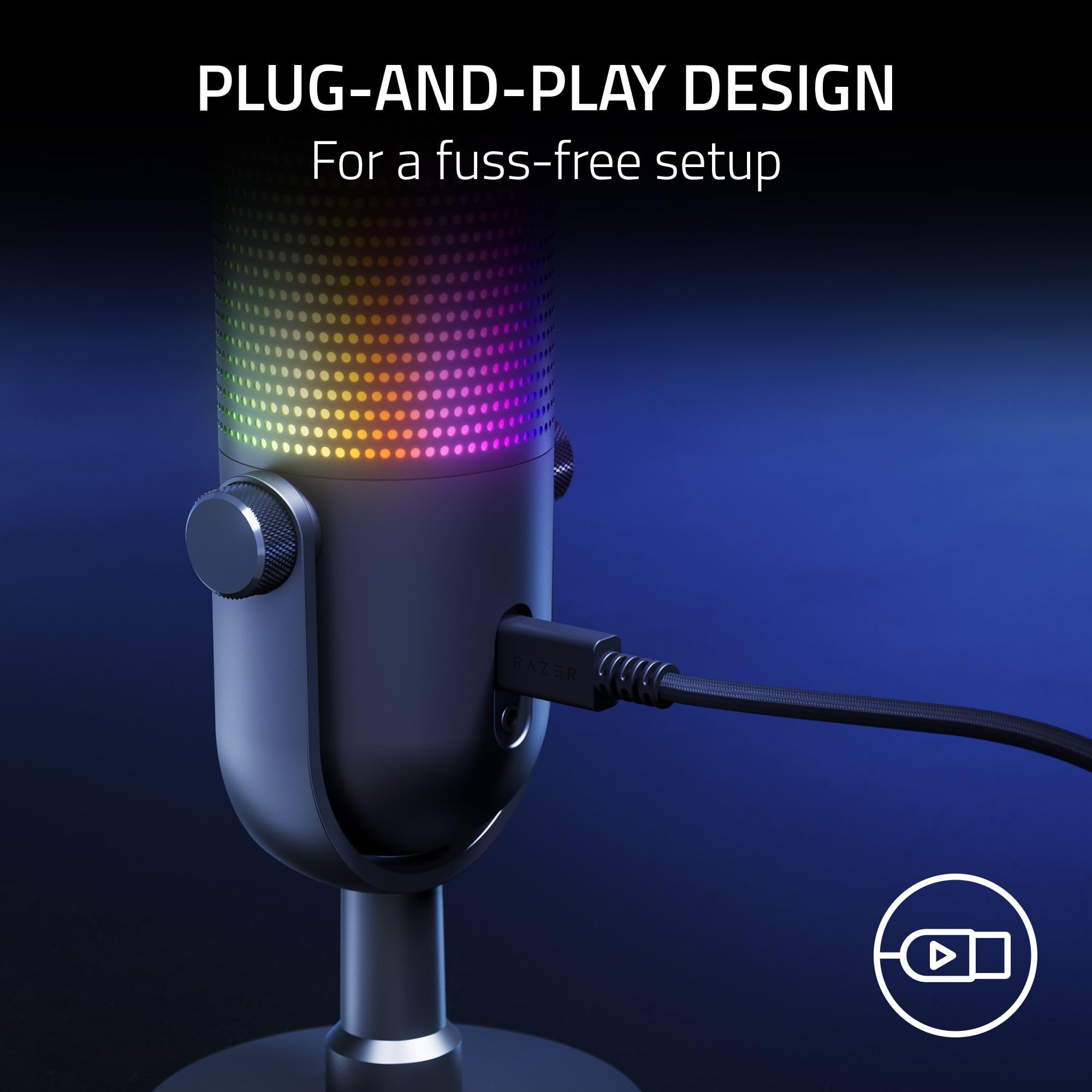 razer-seiren-v3-chroma-32-bit-dsp-usb-c-microphone-for-pc-white-ai-audio-process image 7