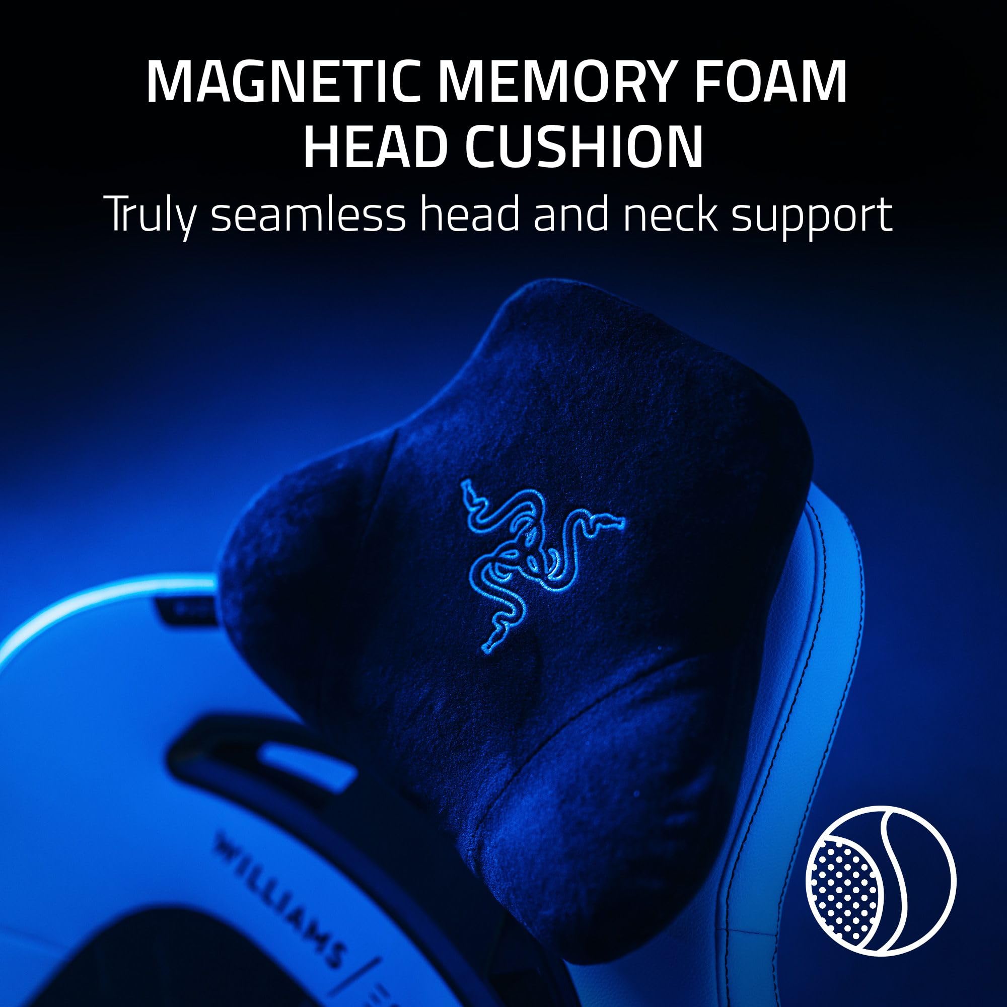 razer-enki-pro-williams-esports-edition-gaming-chair-alcantara-upholstery-dual-d image 6