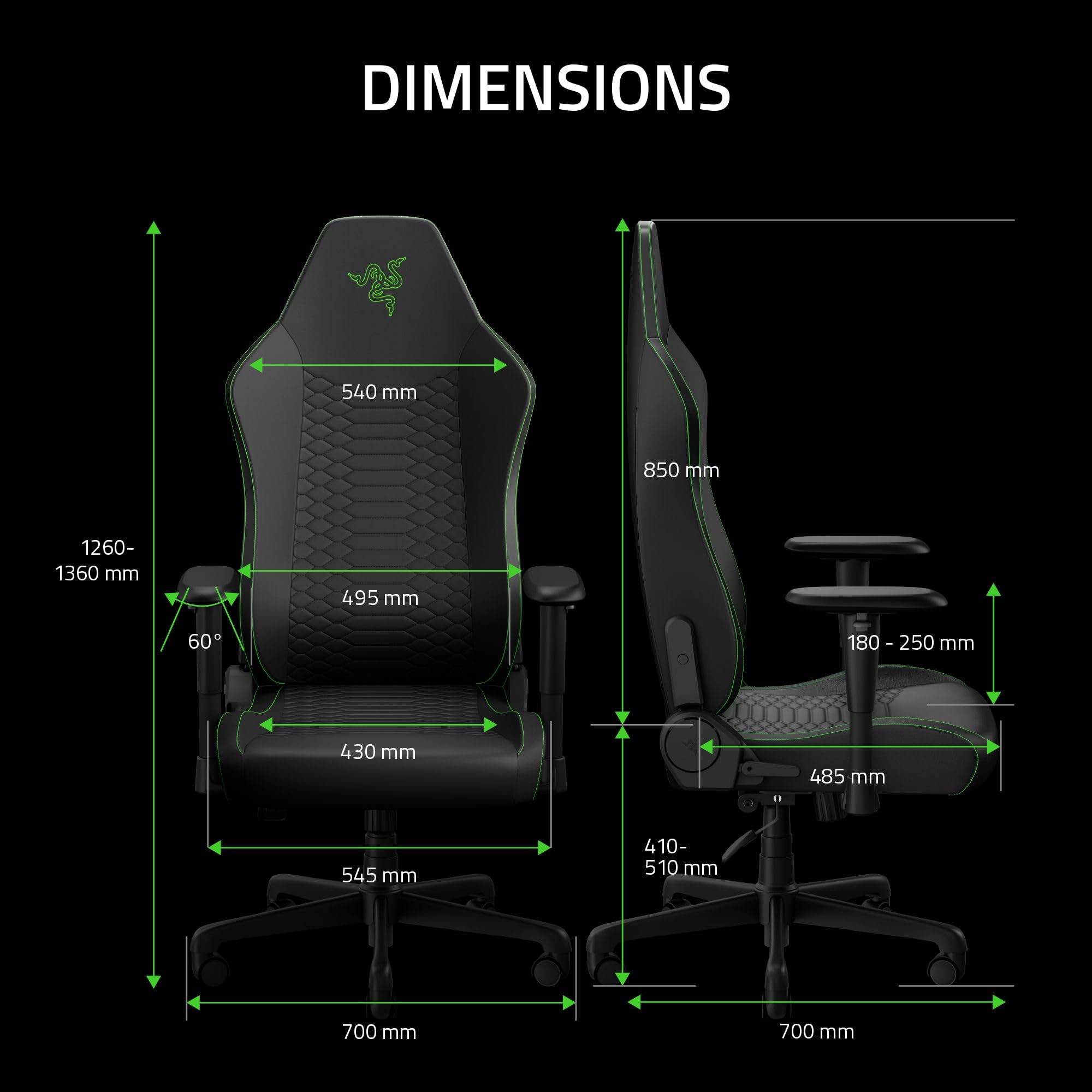 razer-iskur-v2-x-newgen-ergonomic-gaming-chair-built-in-lumbar-support-cooltouch image 2
