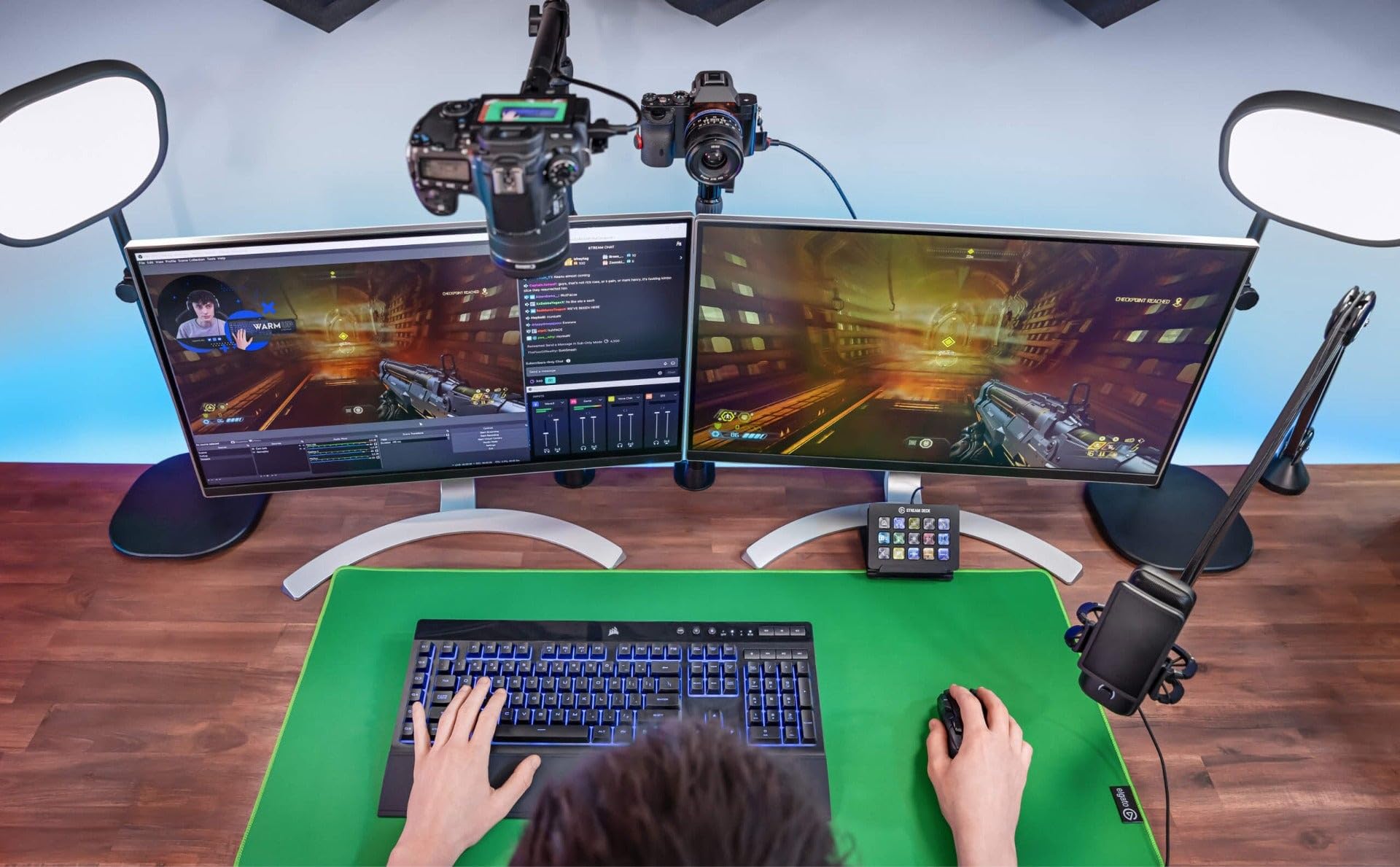 elgato-green-screen-mouse-mat-xl-chroma-key-desk-pad-for-streaming-obs-twitch-yo image 4
