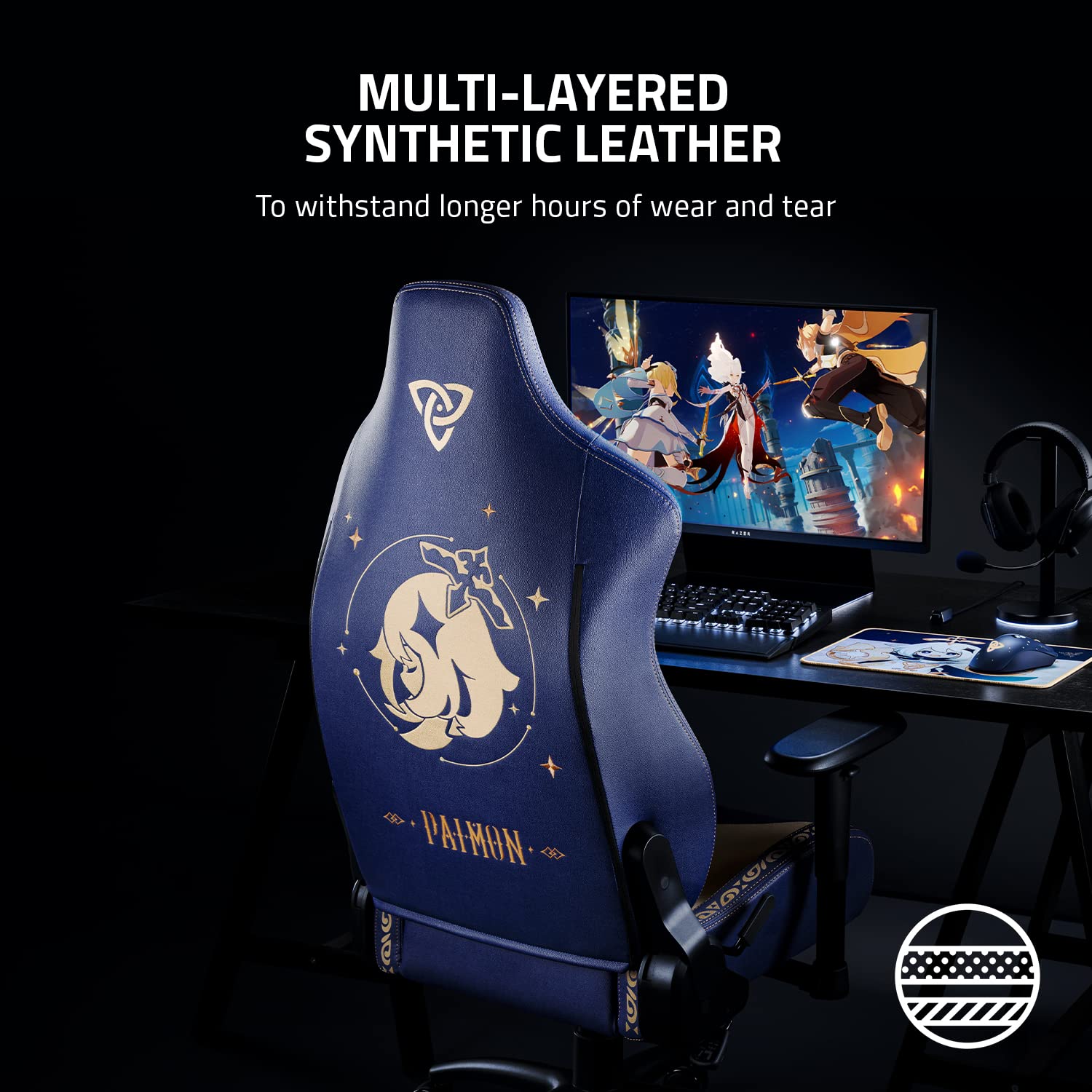 razer-iskur-x-genshin-impact-edition-ergonomic-gaming-chair-multi-layered-synthe image 3