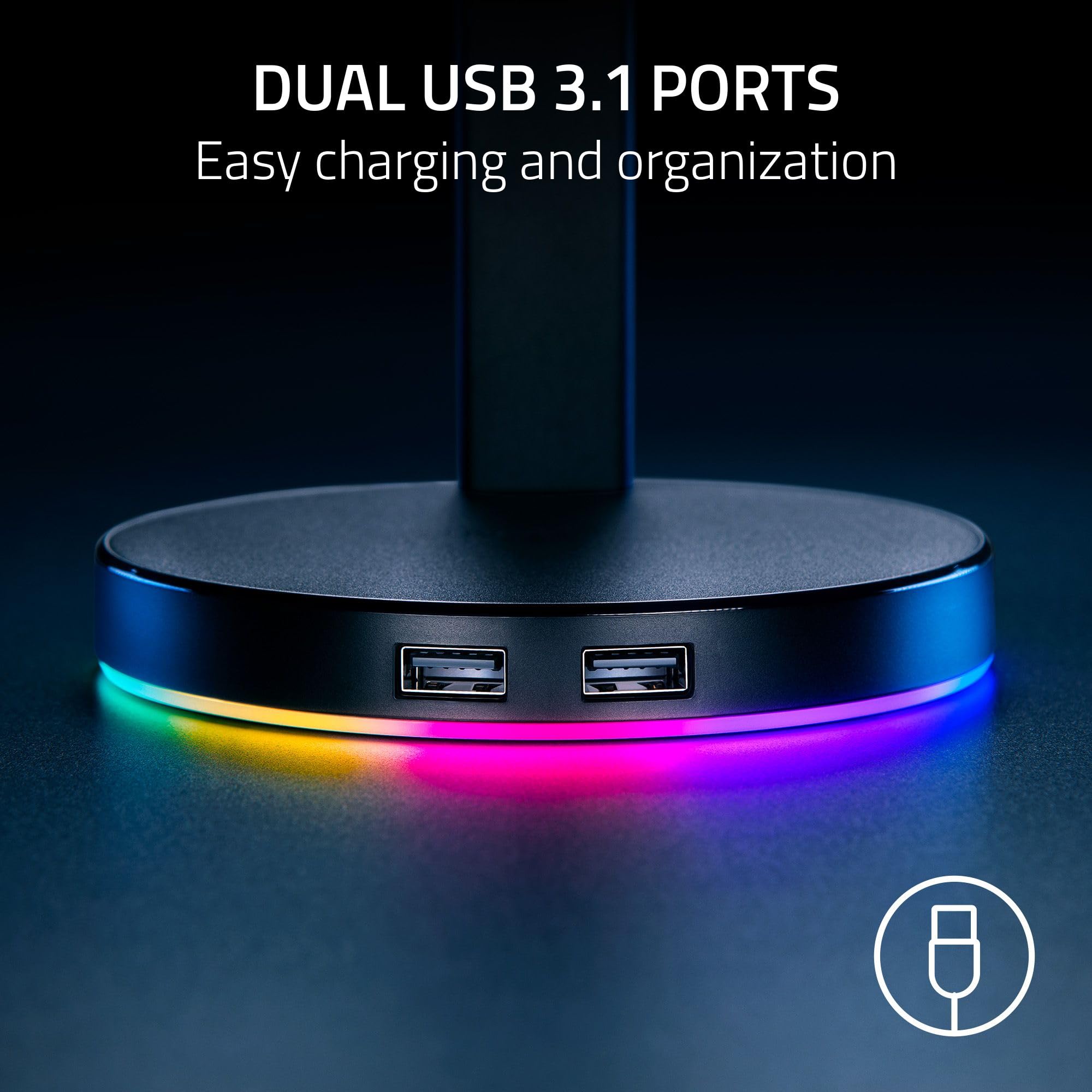 razer-base-station-v2-chroma-headphone-stand-rgb-usb-hub-3-5mm-dac-anti-slip-bas image 5