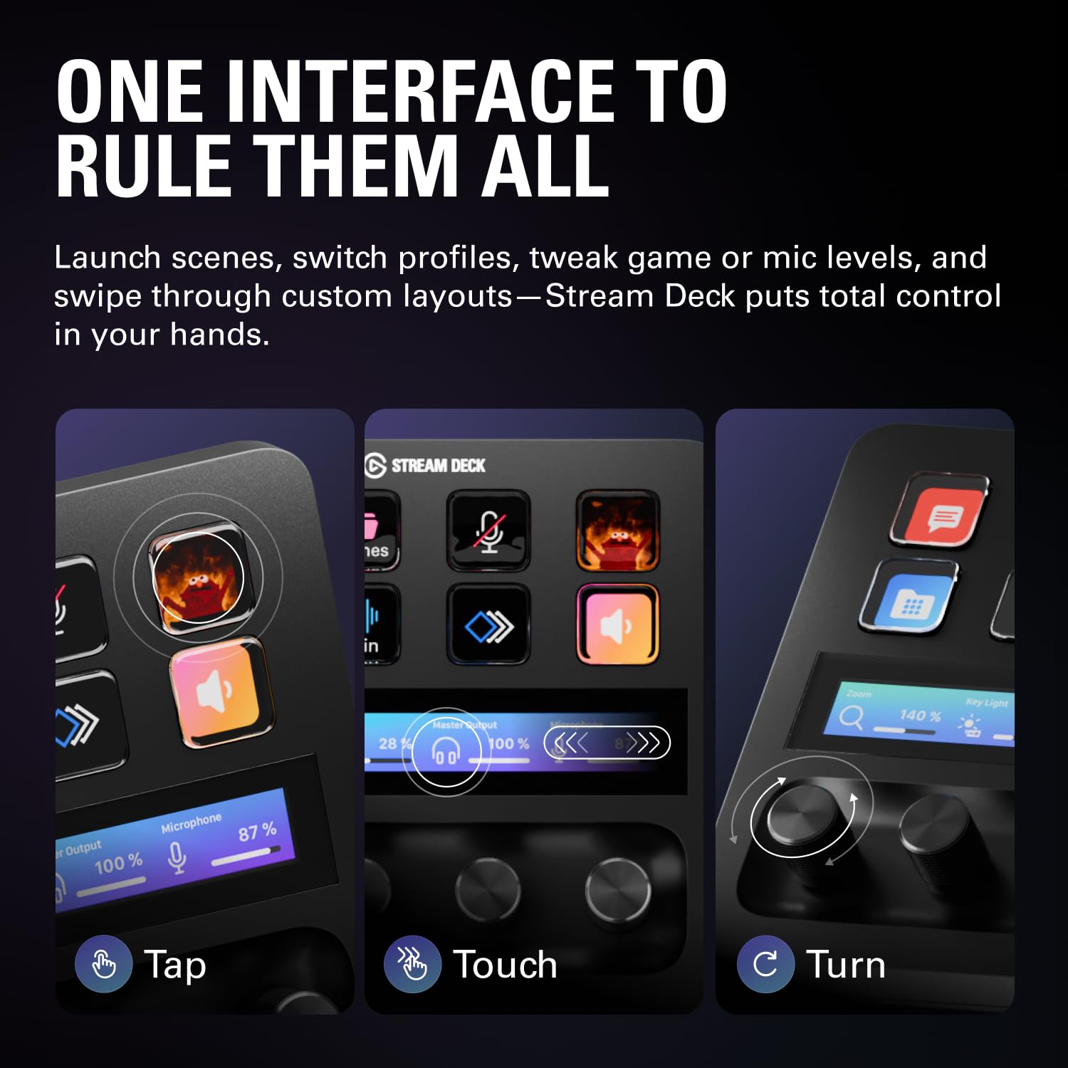 elgato-stream-deck-audio-mixer-and-studio-controller-with-lcd-keys-dials-and-tou image 4