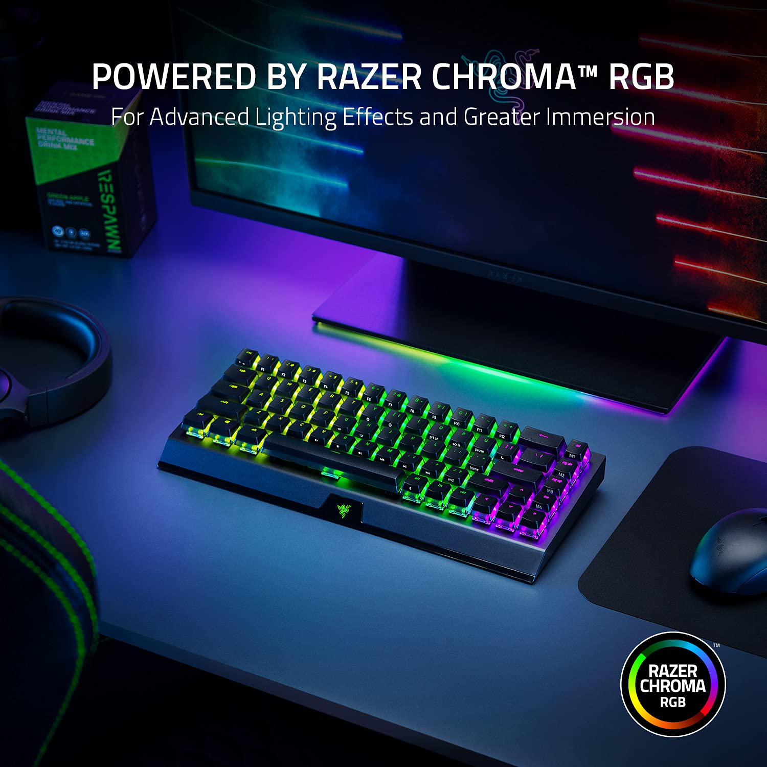 razer-blackwidow-v4-mini-hyperspeed-wireless-65-hot-swappable-keyboard-orange-sw image 7