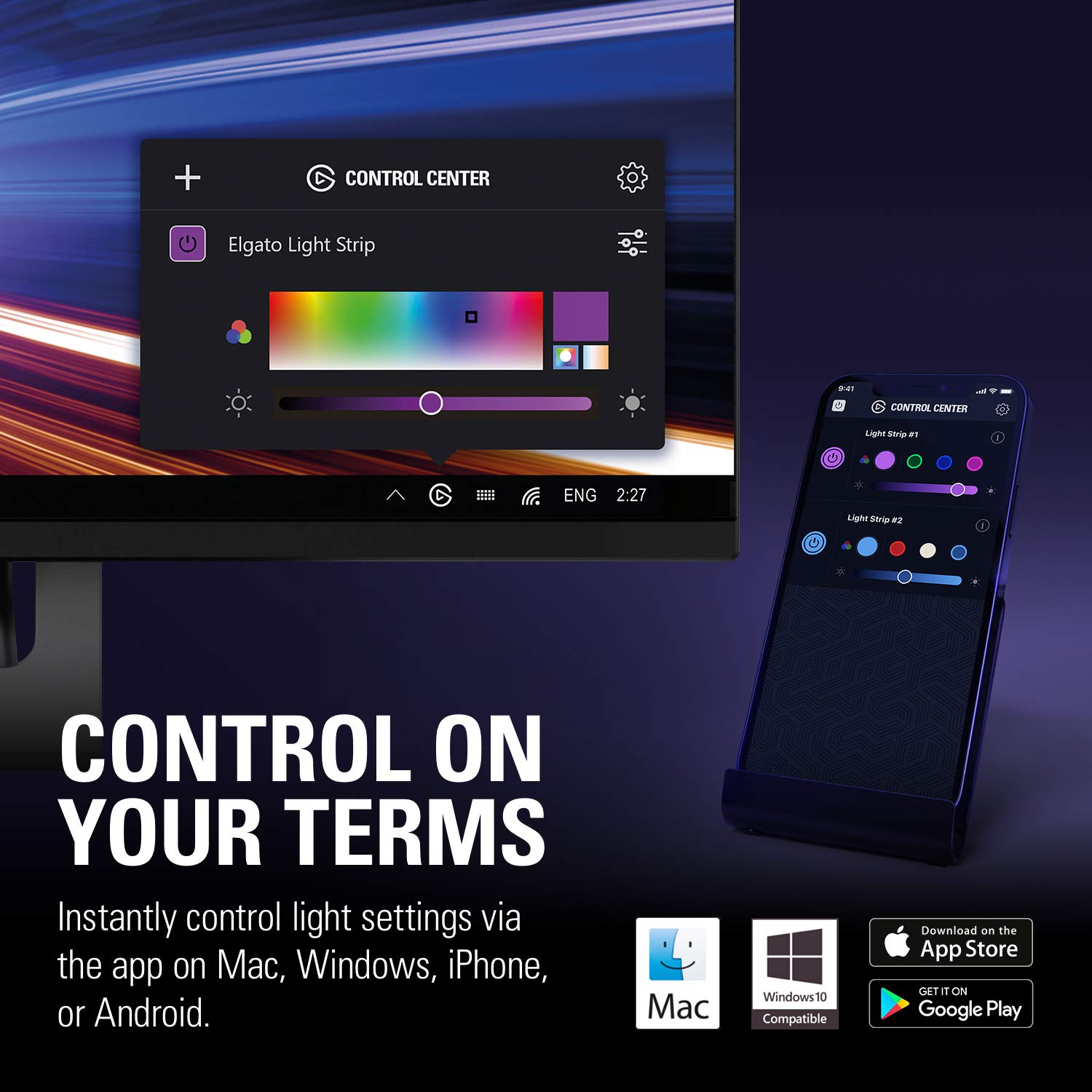 elgato-light-strip-rgbww-led-smart-light-with-16m-colors-2000-lumens-app-control image 5