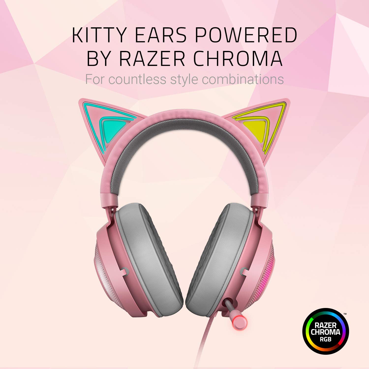 razer-kraken-kitty-rgb-usb-gaming-headset-thx-7-1-spatial-surround-active-noise- image 2