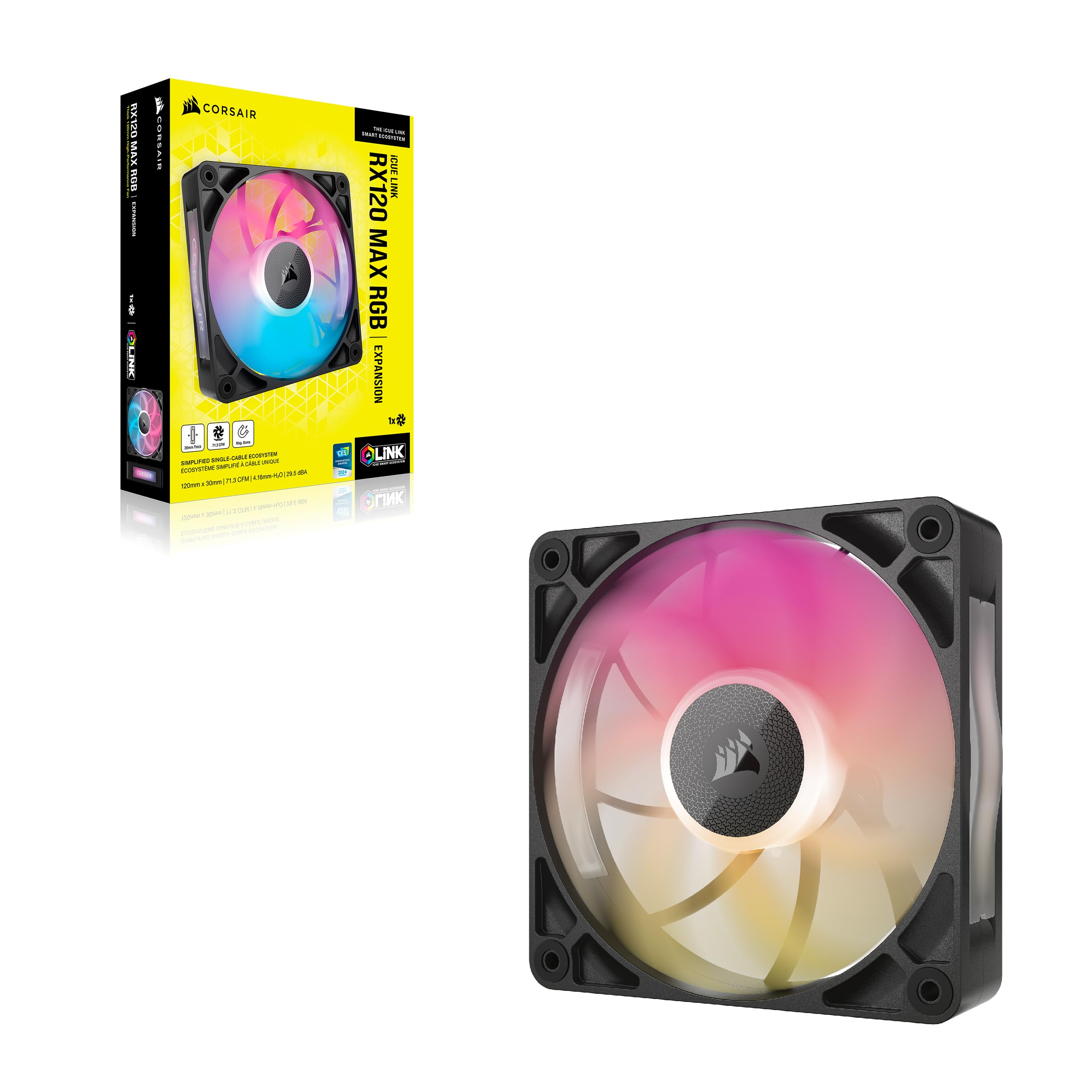 corsair-icue-link-rx120-max-rgb-120mm-pwm-thick-fan-high-static-pressure-magneti image 8
