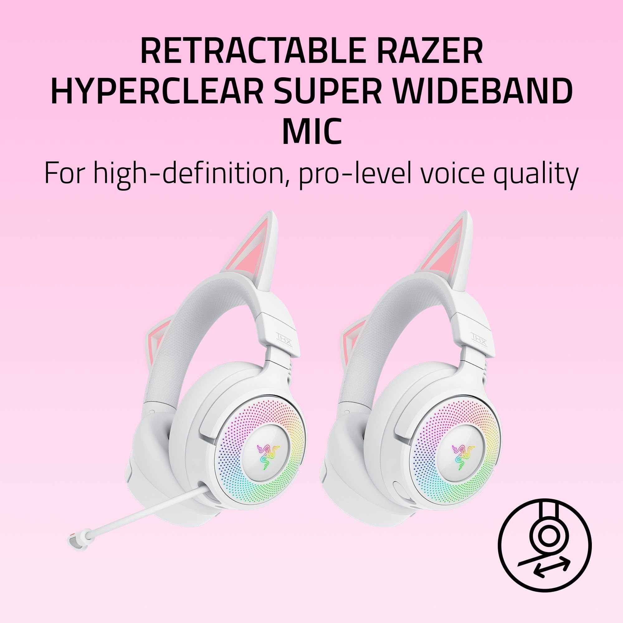 razer-kraken-kitty-v3-pro-wireless-rgb-gaming-headset-white image 4