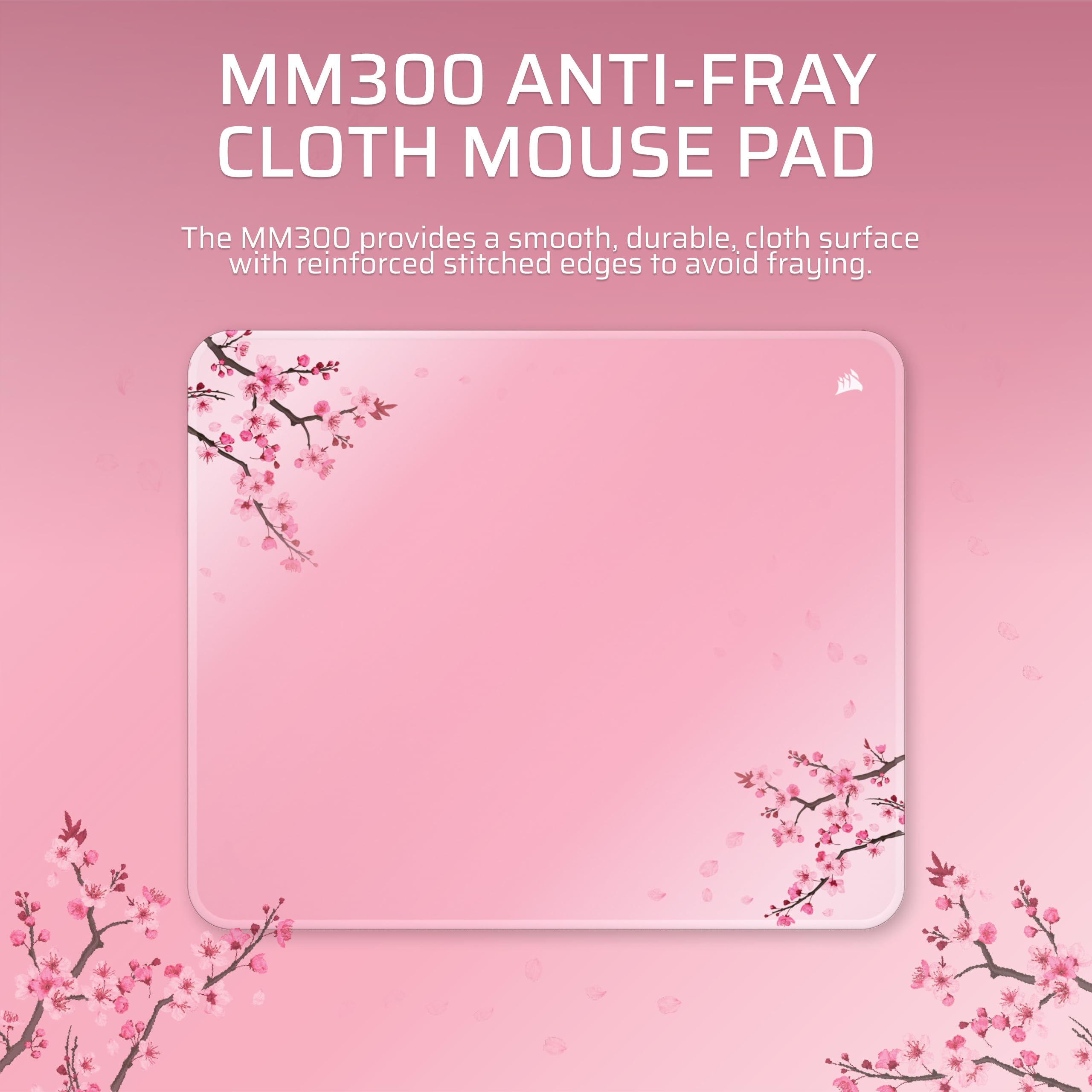corsair-mm300-medium-cherry-blossom-anti-fray-cloth-gaming-mouse-pad-36cm-x-30cm image 2