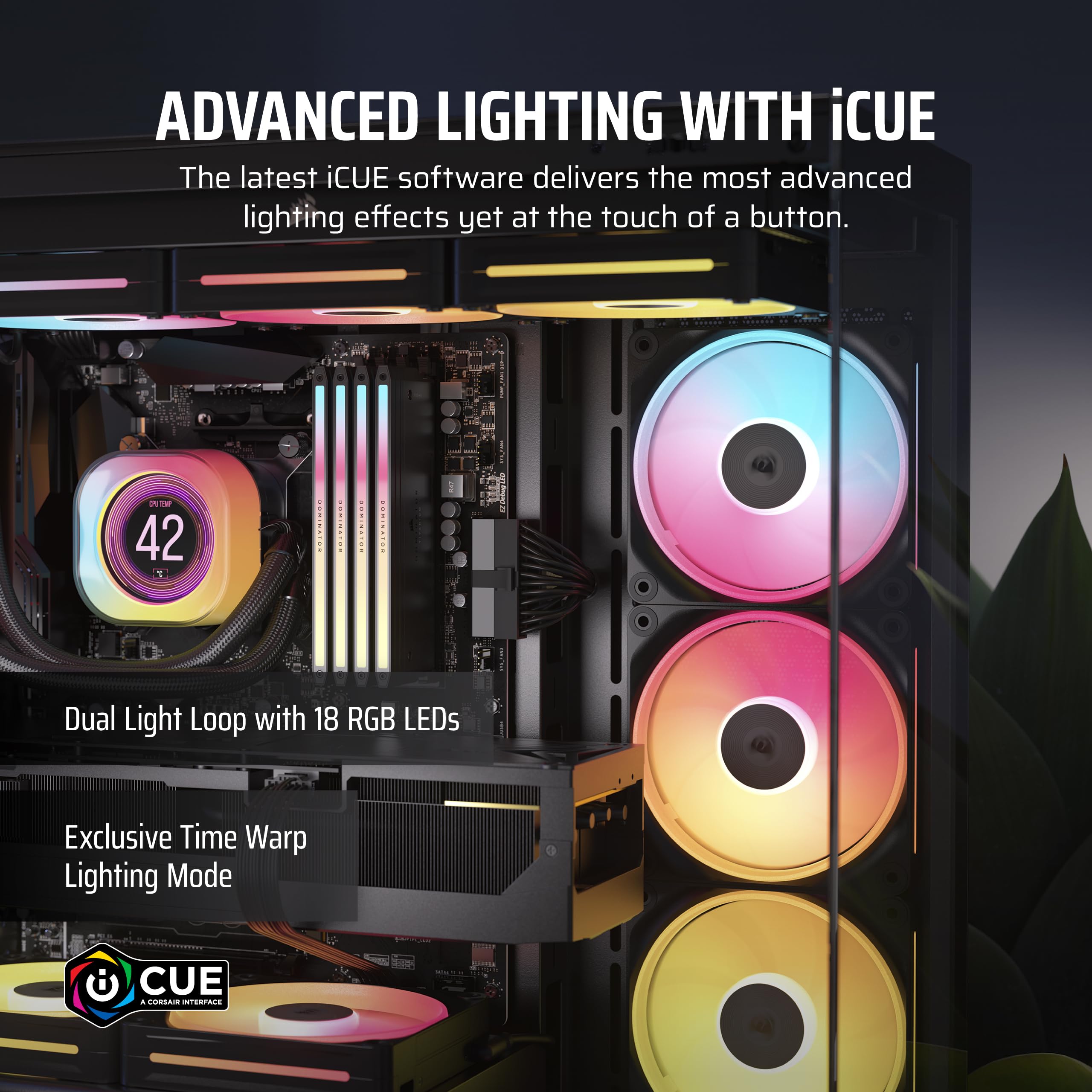corsair-icue-link-lx120-r-rgb-120mm-pwm-reverse-fans-triple-fan-kit-dual-light-l image 4