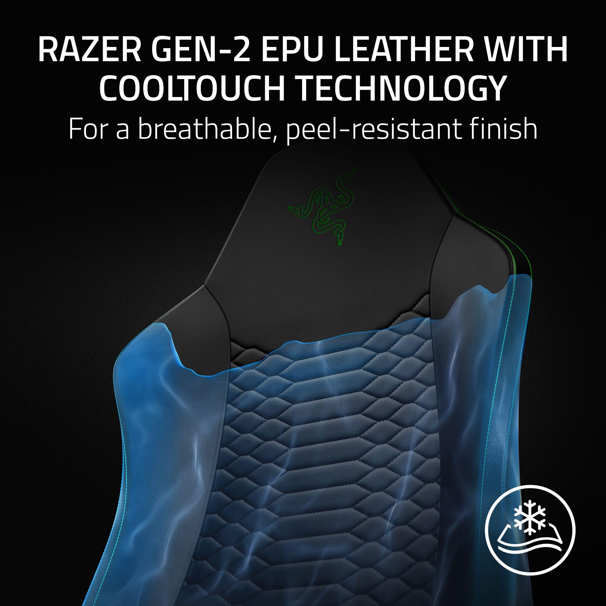 razer-iskur-v2-x-newgen-ergonomic-gaming-chair-built-in-lumbar-support-cooltouch image 3