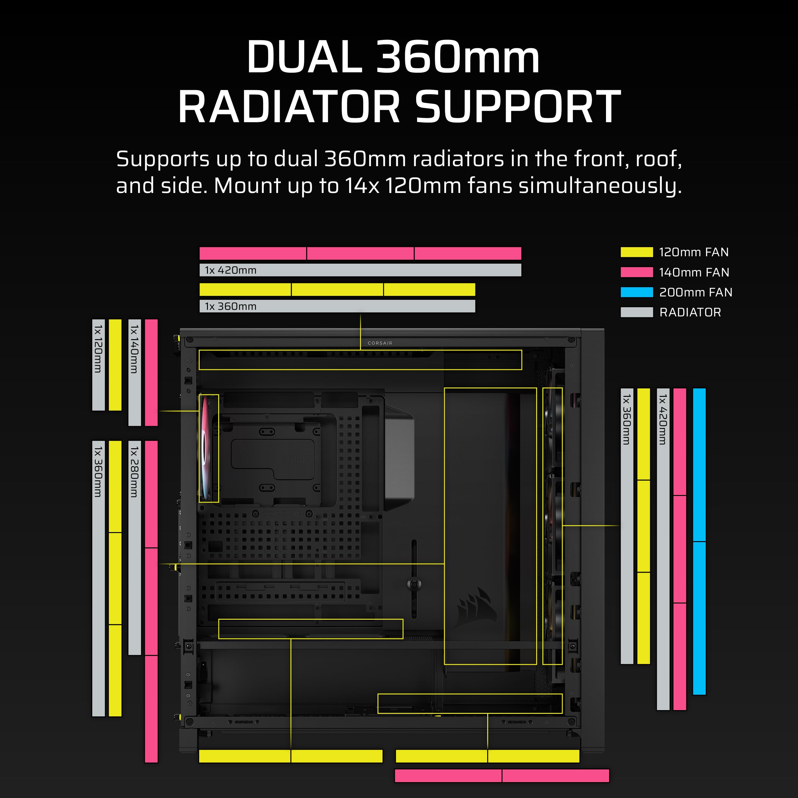 corsair-frame-5000d-rs-argb-modular-mid-tower-pc-case-high-airflow-4x-rs-argb-fa image 6