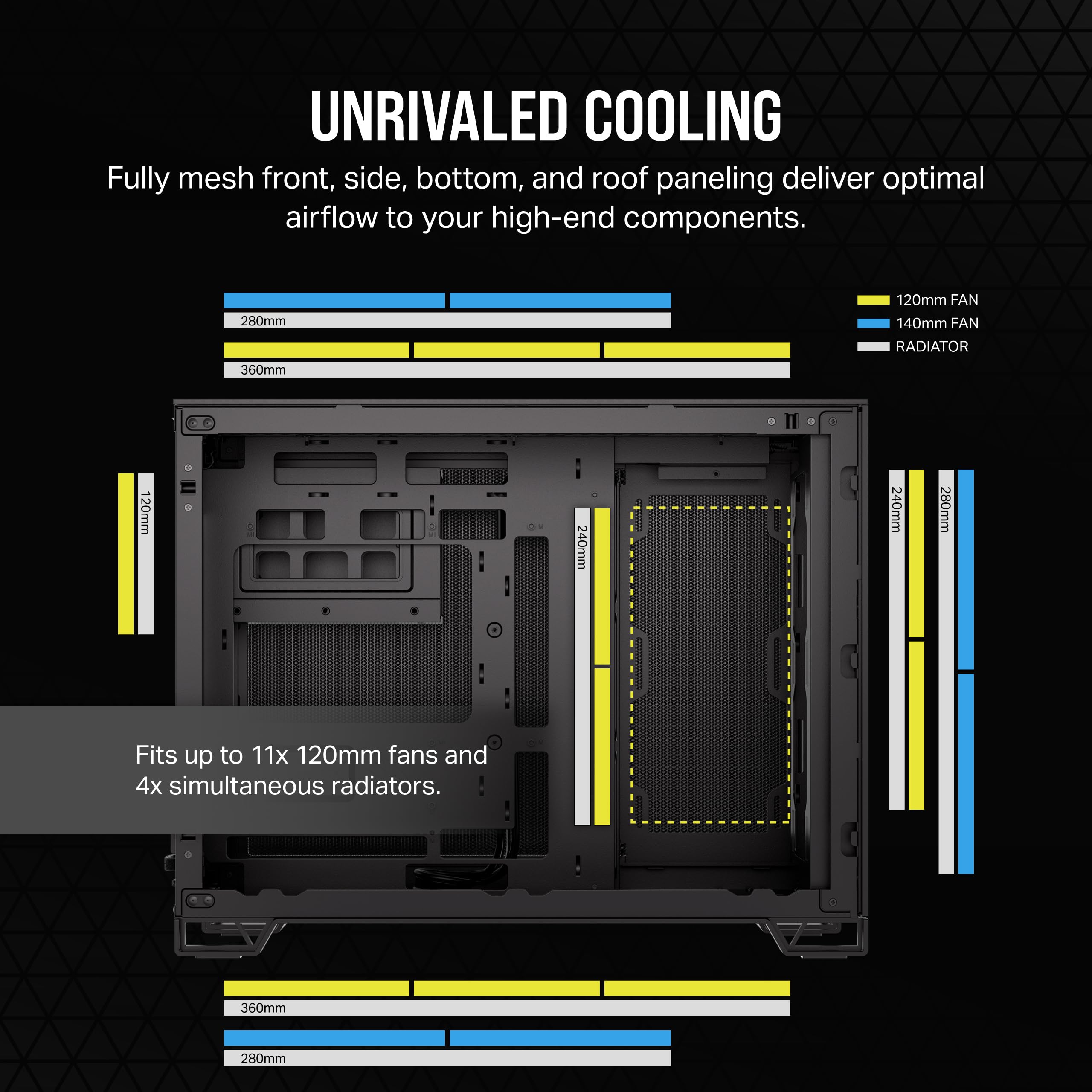 corsair-2500d-airflow-matx-pc-case-dual-chamber-reverse-connection-motherboard-s image 5