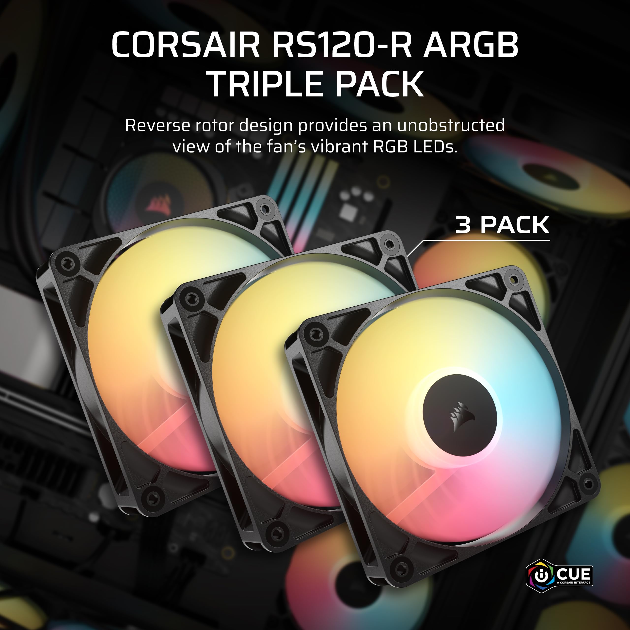 corsair-rs120-r-argb-120mm-pwm-reverse-fan-triple-pack-black image 2