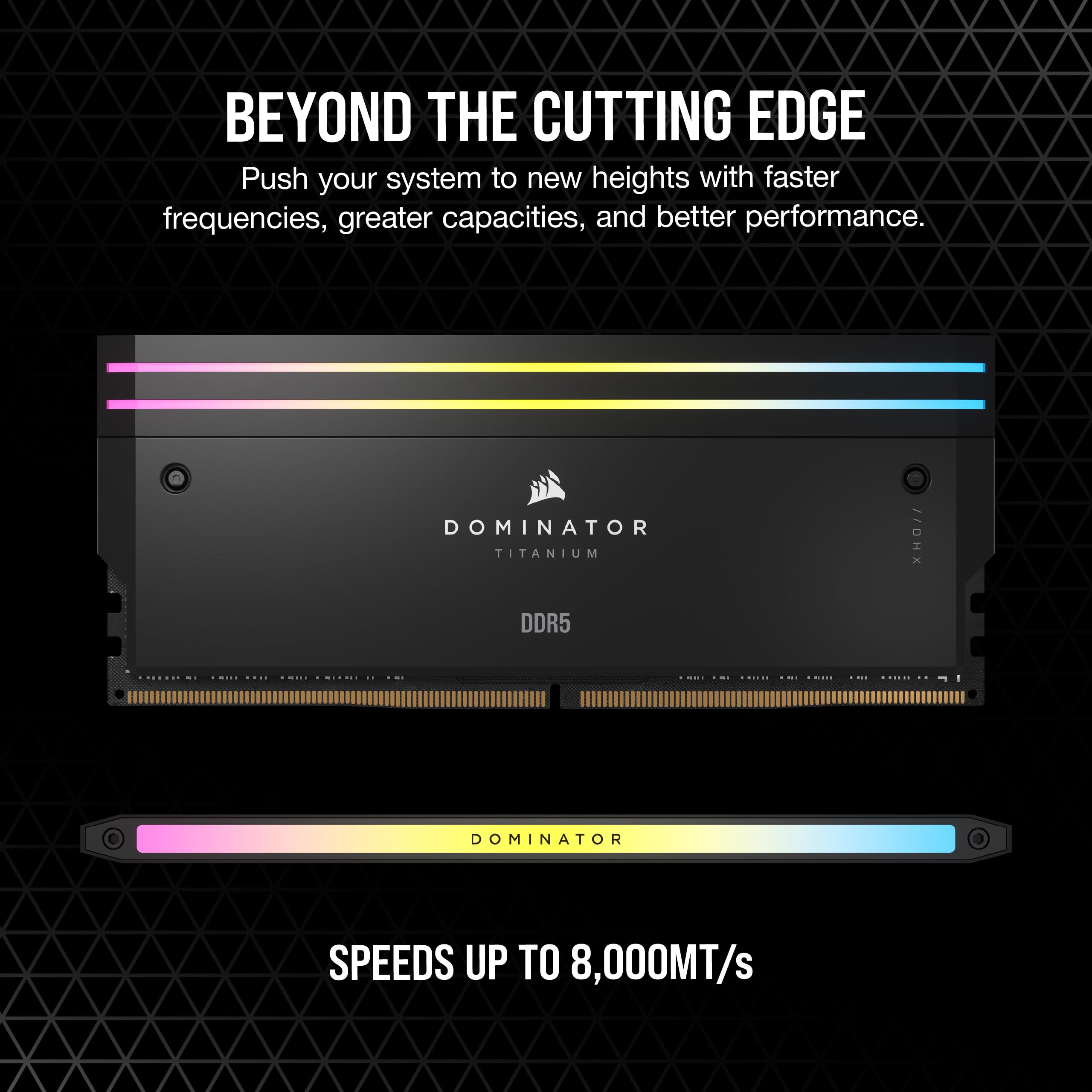 corsair-dominator-titanium-rgb-ddr5-ram-96gb-4x24gb-6400mhz-cl32 image 3