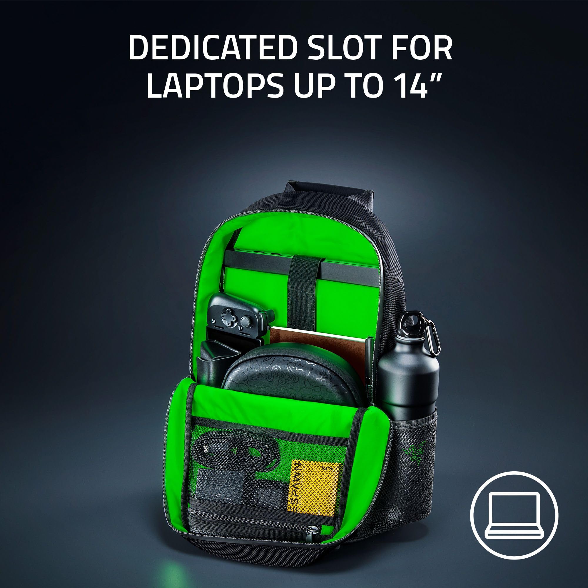 razer-rogue-v3-14-gaming-laptop-backpack-tear-water-resistant-padded-laptop-slee image 4