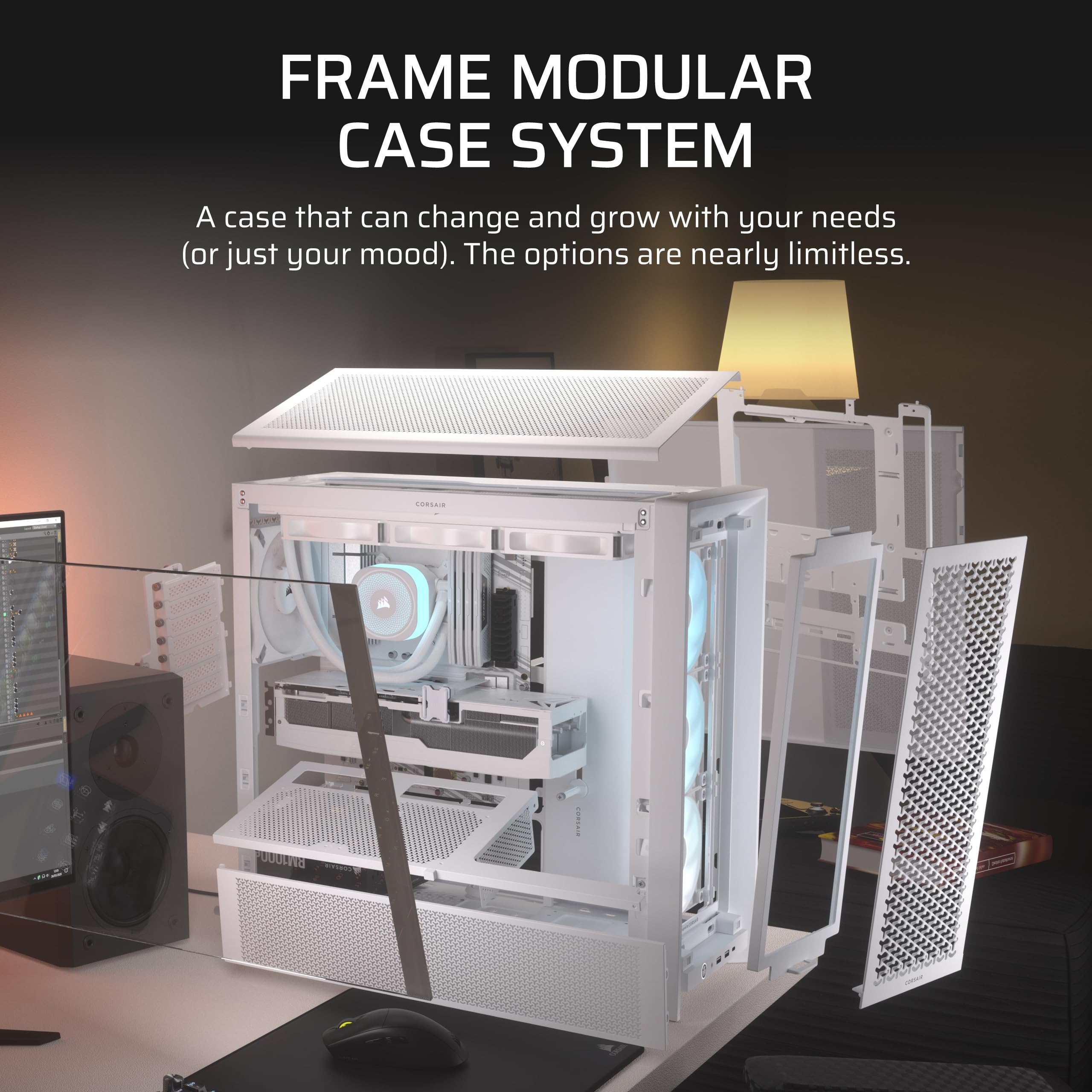 corsair-4000d-rs-argb-frame-modular-mid-tower-atx-pc-case-high-airflow-3x-rs-arg image 4