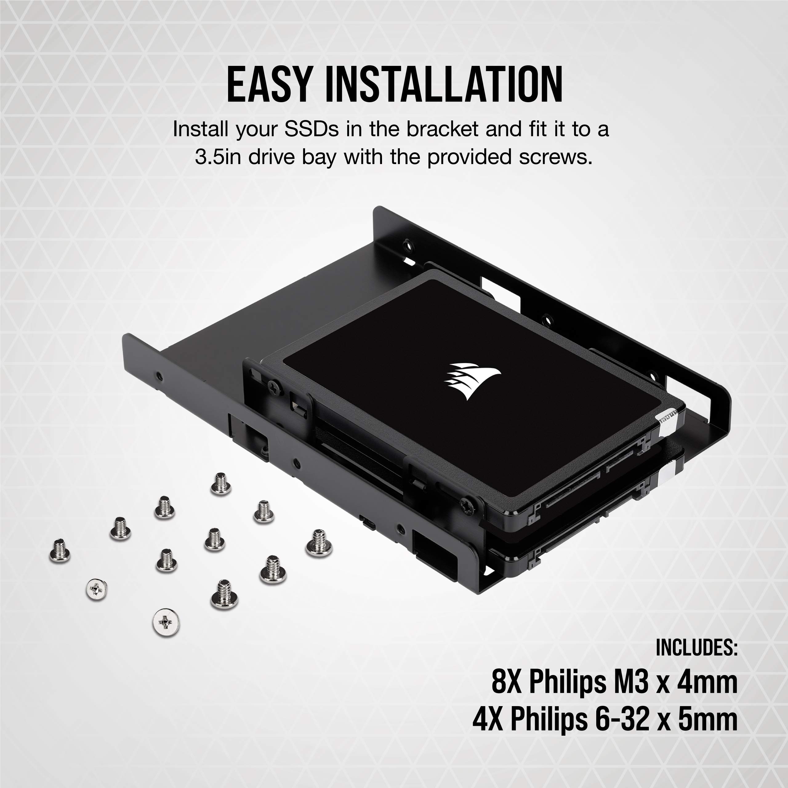 corsair-dual-ssd-mounting-bracket-3-5-to-2-5-internal-drive-bay-adapter image 4