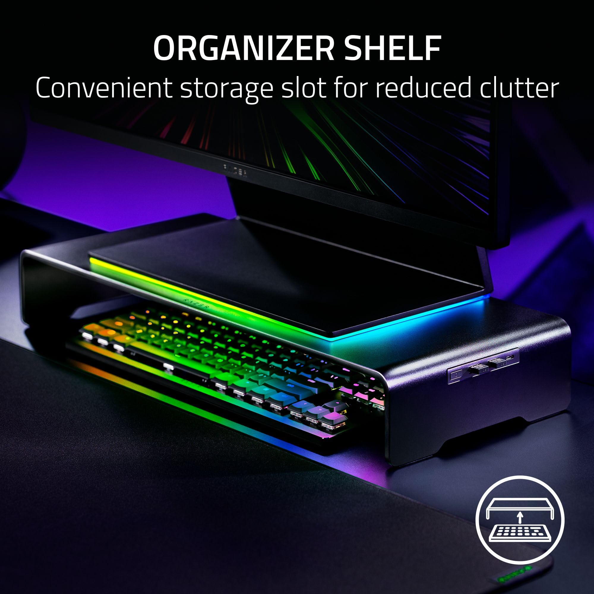 razer-monitor-stand-chroma-with-4-port-usb-c-hub-rgb-ergonomic-height-aluminum-b image 5